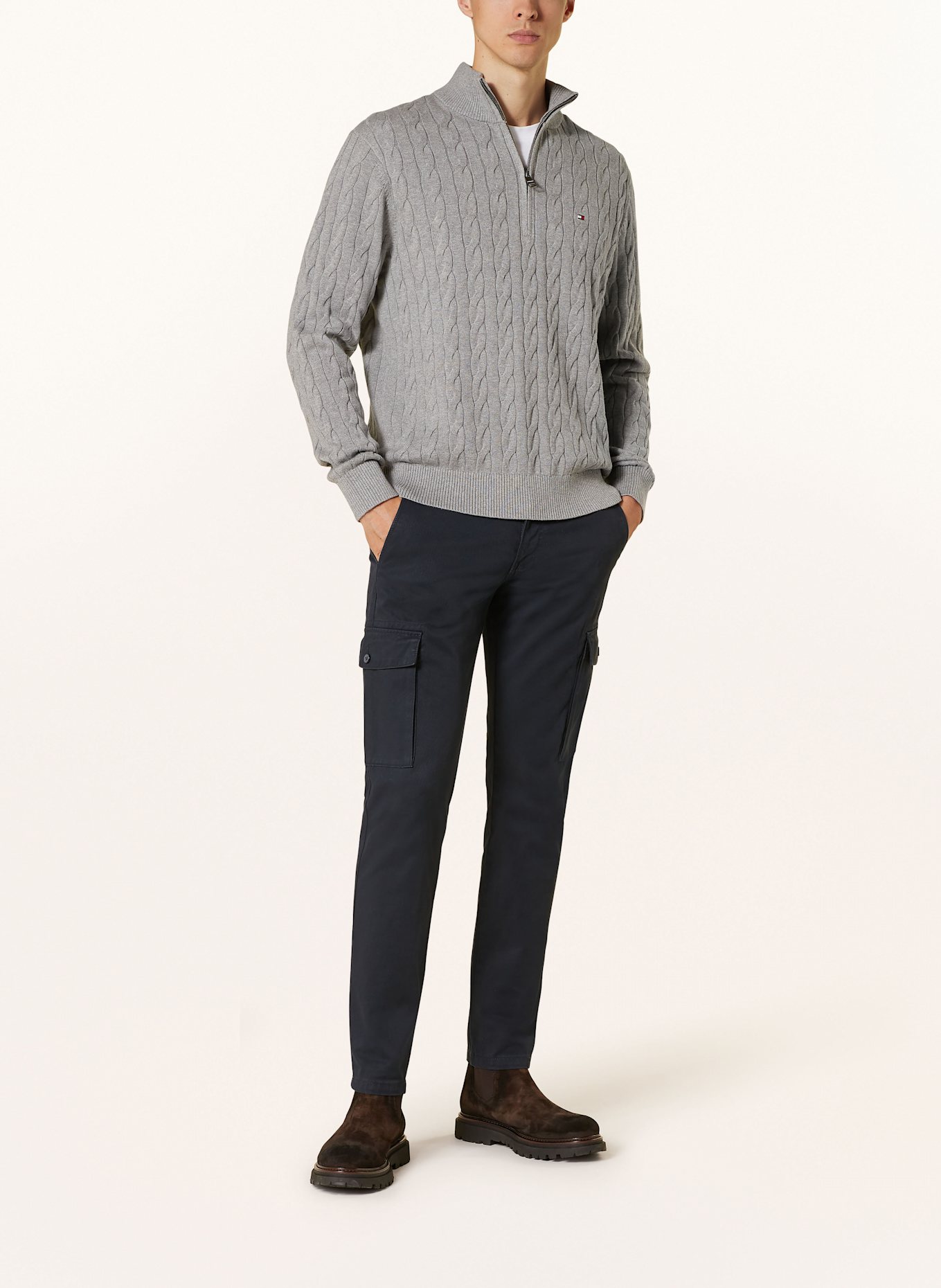 TOMMY HILFIGER Troyer: GRAU