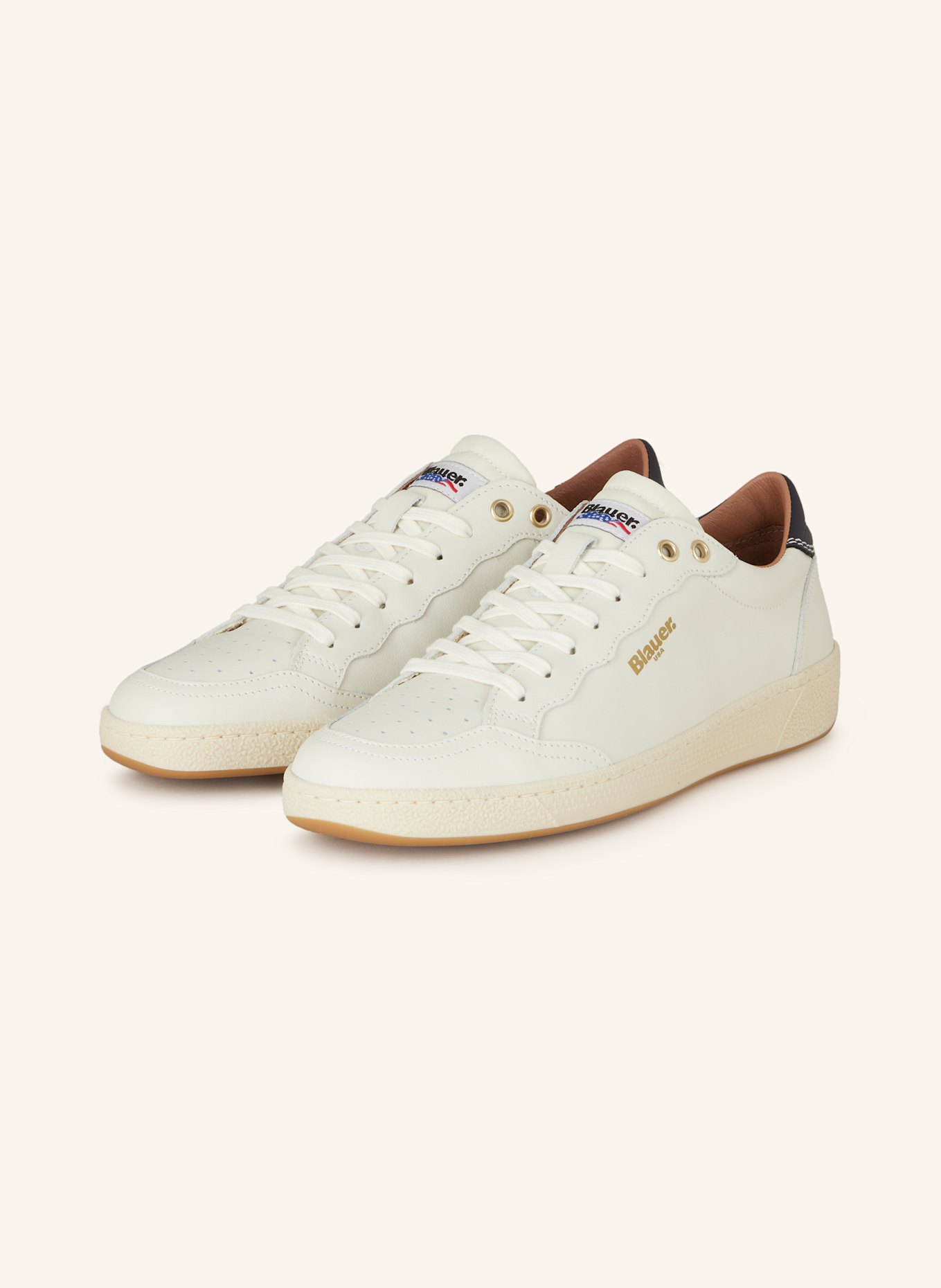 Blauer Sneaker OLYMPIA, Farbe: WEISS/ SCHWARZ (Bild 1)