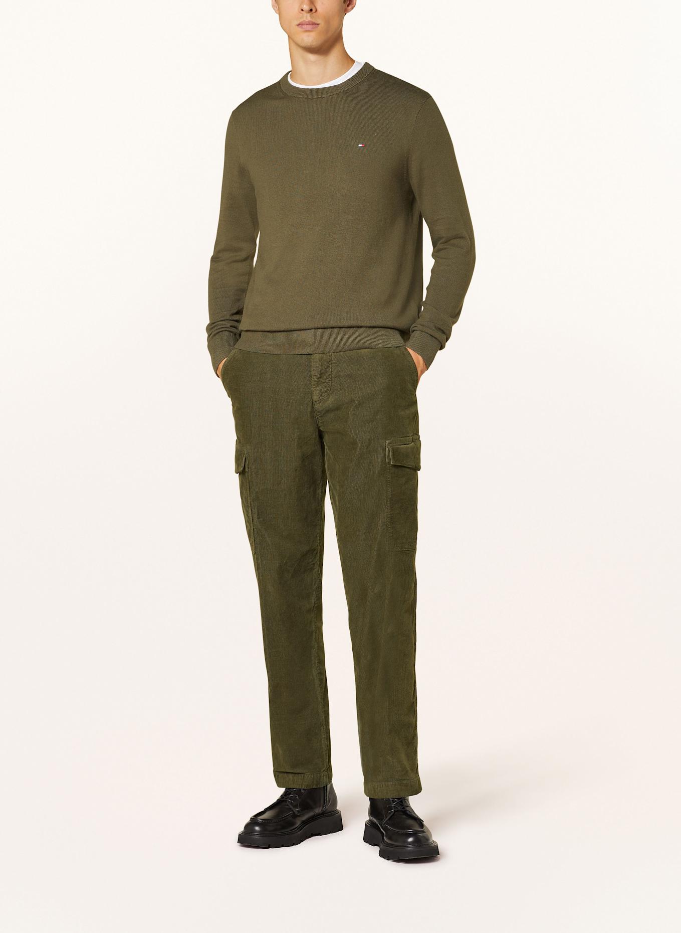 TOMMY HILFIGER Cargohose Cargo Fit aus Cord: DUNKELGRÜN
