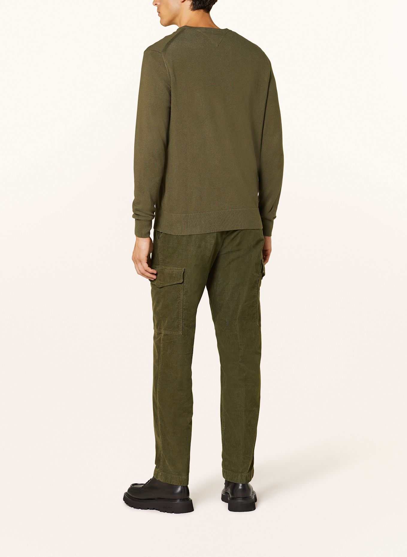 TOMMY HILFIGER Cargohose Cargo Fit aus Cord: DUNKELGRÜN