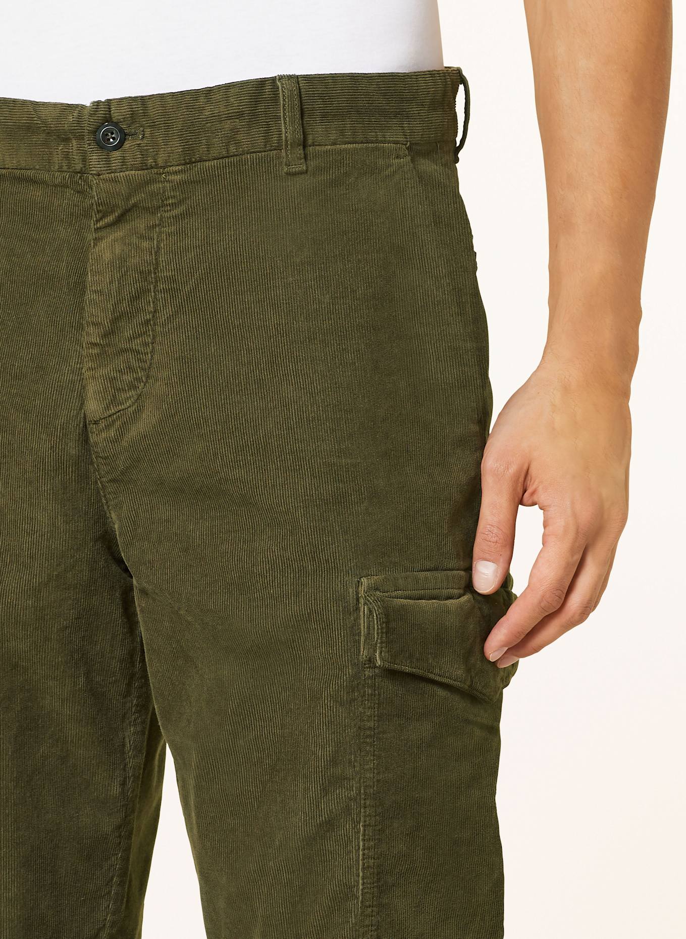 TOMMY HILFIGER Cargo pants cargo fit in corduroy in dark green