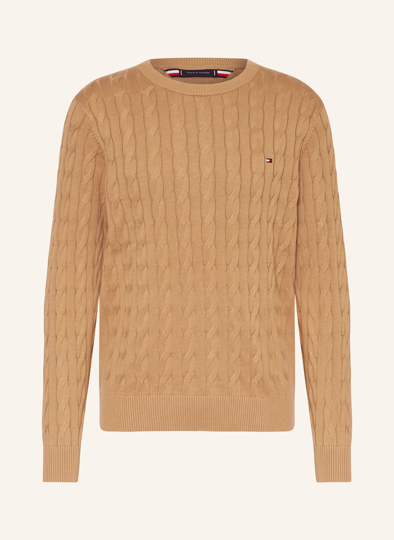 TOMMY HILFIGER Pullover: HELLBRAUN