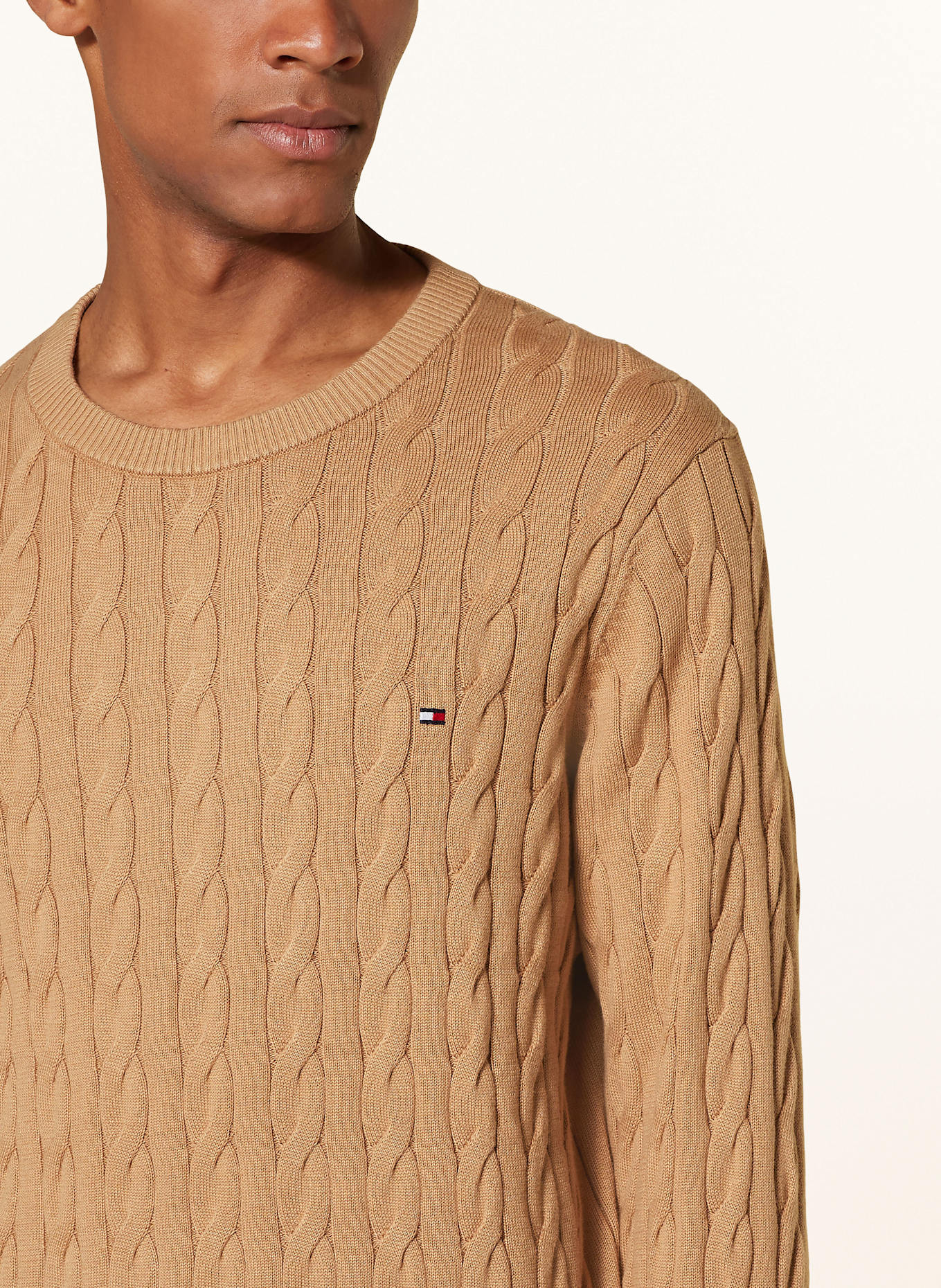 TOMMY HILFIGER Pullover: HELLBRAUN