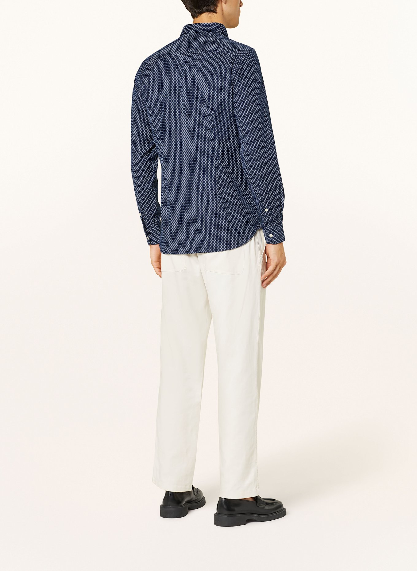 TOMMY HILFIGER Flanellhemd Slim Fit: DUNKELBLAU / HELLBLAU