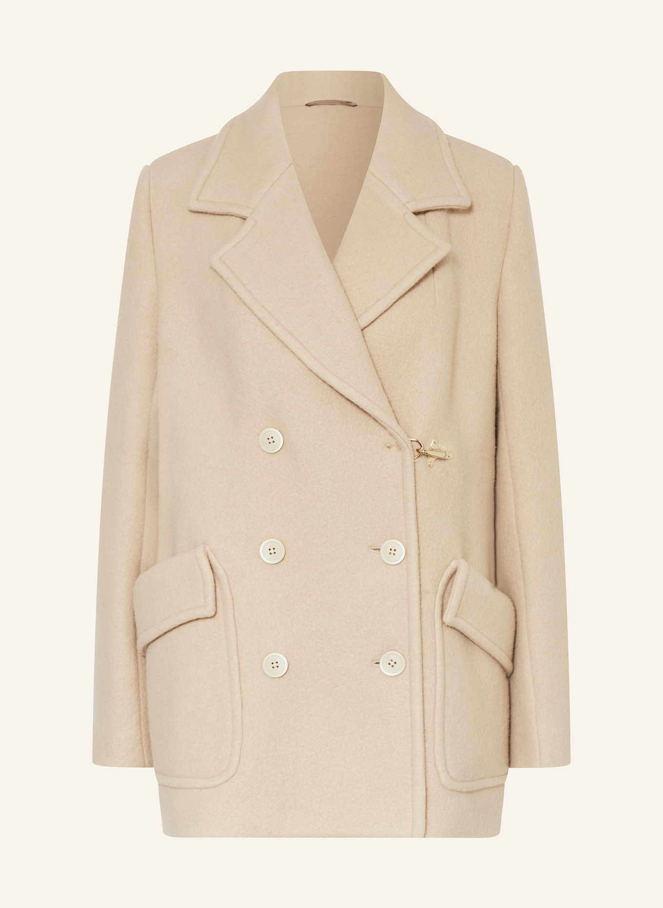 Cream color peacoat top