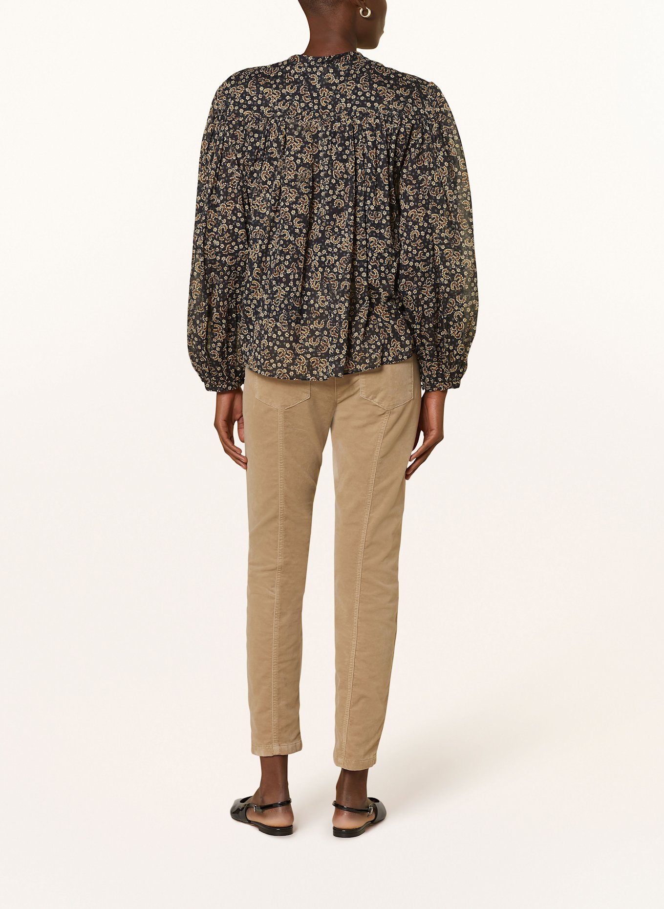 LUISA CERANO Velvet pants, Color: BEIGE (Image 3)