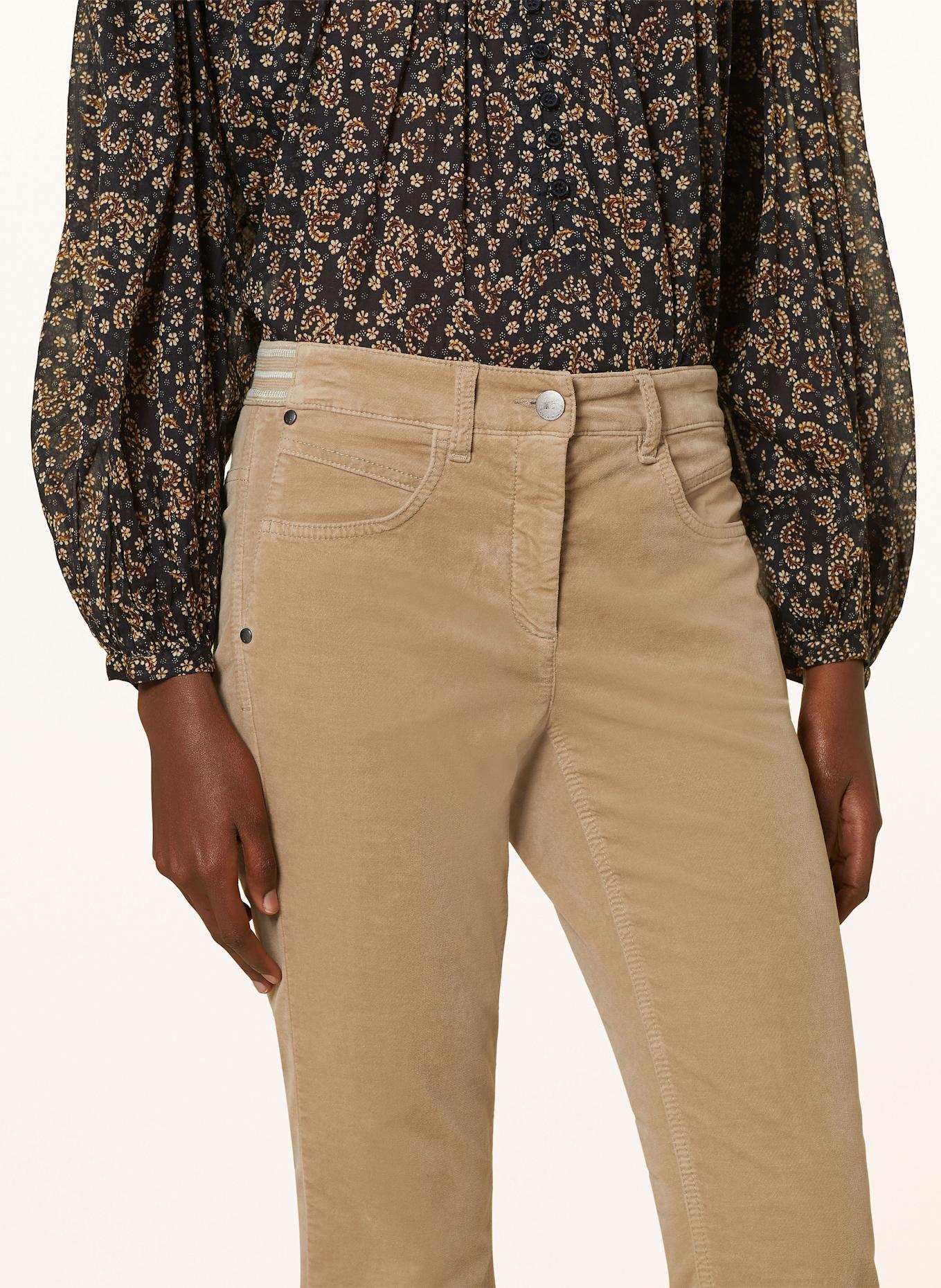 LUISA CERANO Velvet pants, Color: BEIGE (Image 5)