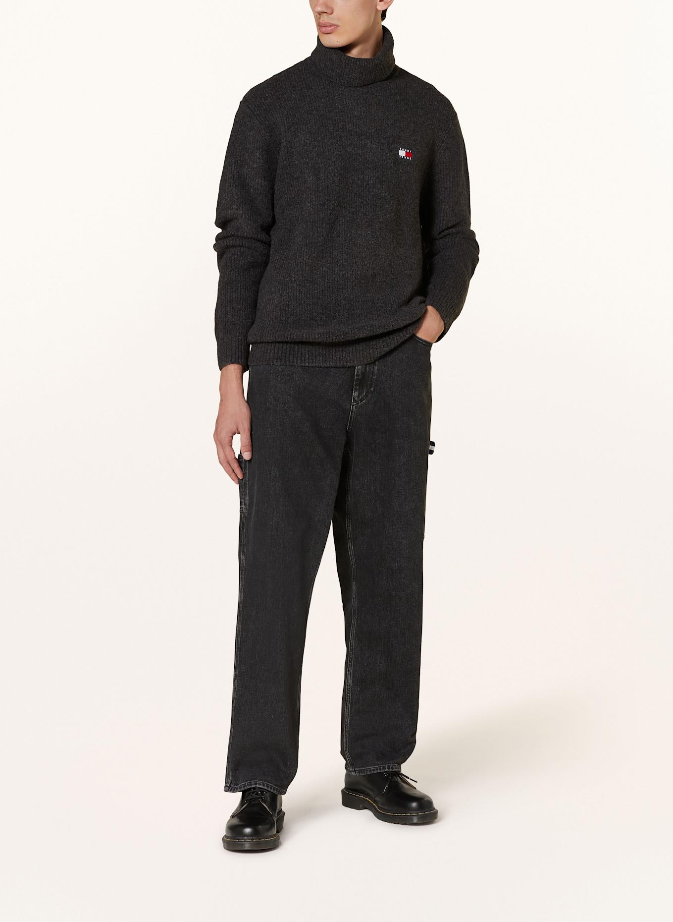 TOMMY JEANS Rollkragenpllover: DUNKELGRAU
