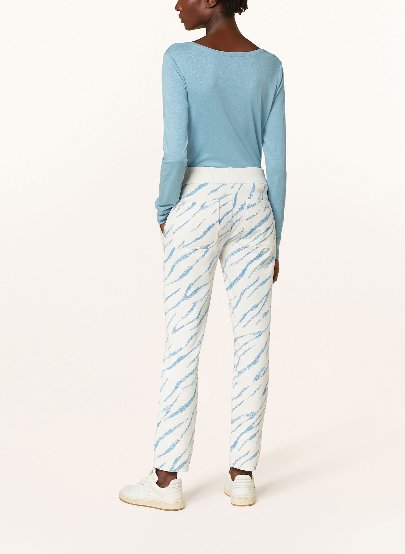 Juvia Sweatpants CATHY, Color: ECRU/ BLUE (Image 3)