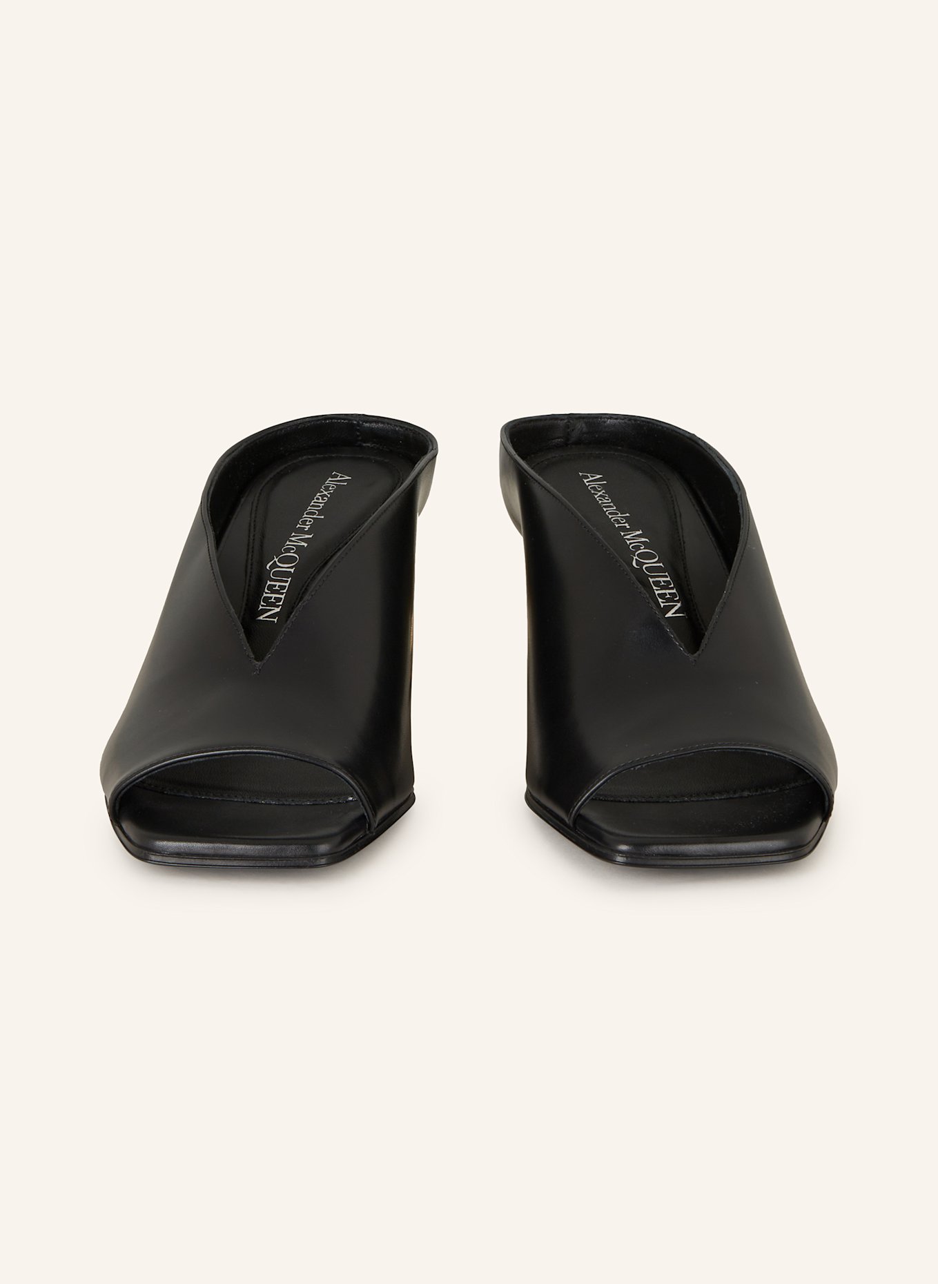 Black and gold mules cheap