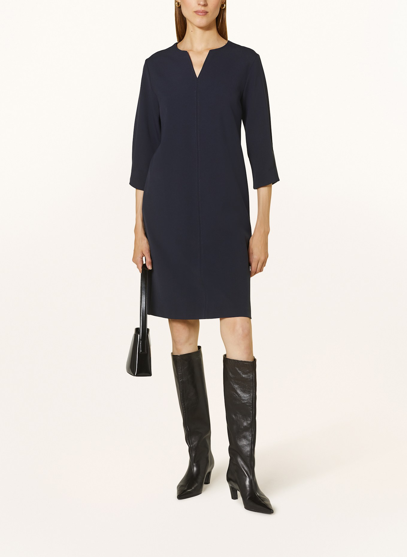 ROSSO35 easy love midi dress, Color: DARK BLUE (Image 2)