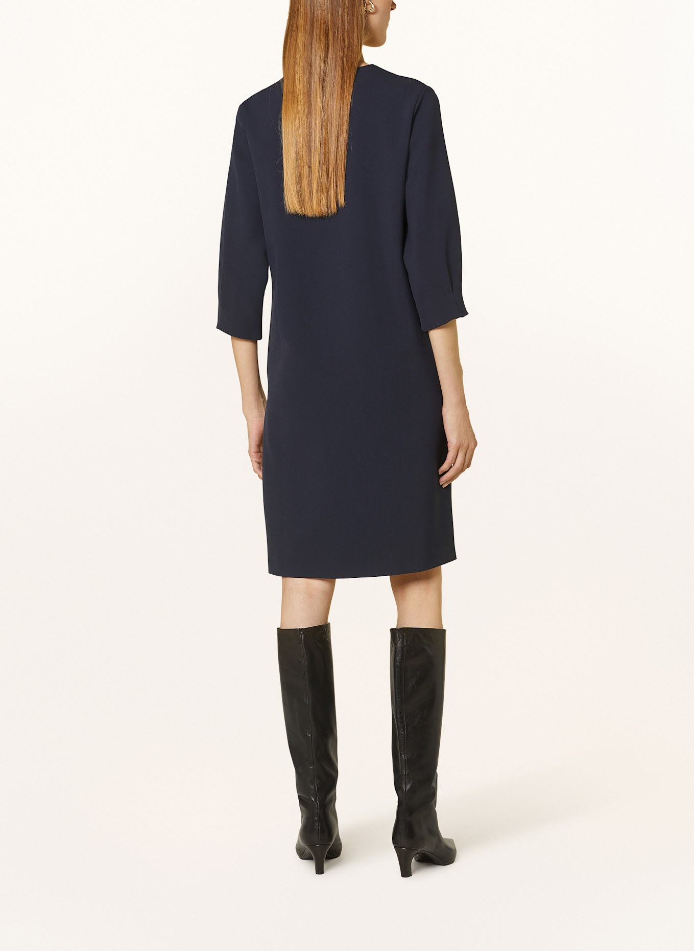 ROSSO35 easy love midi dress, Color: DARK BLUE (Image 3)