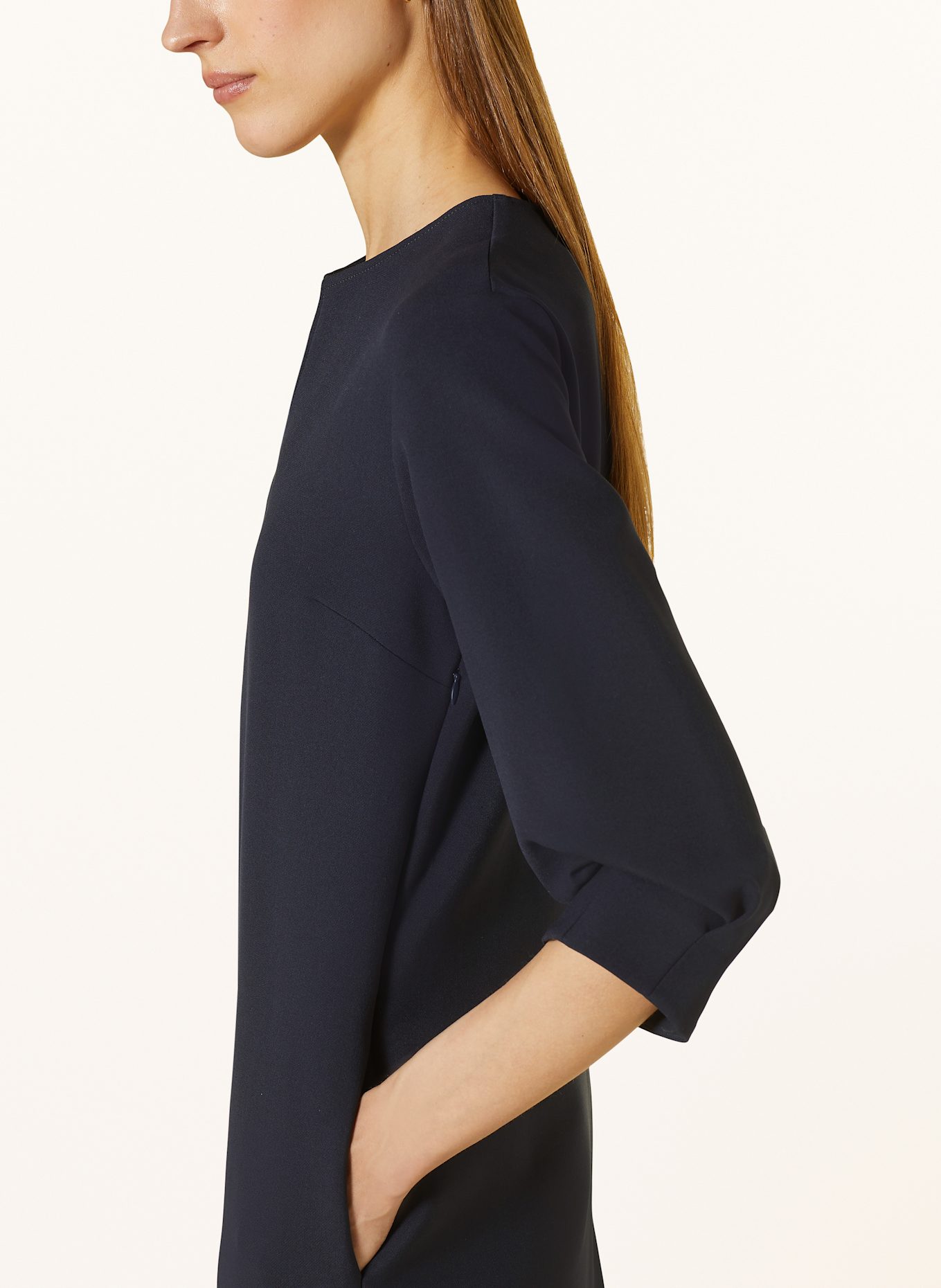 ROSSO35 easy love midi dress, Color: DARK BLUE (Image 4)