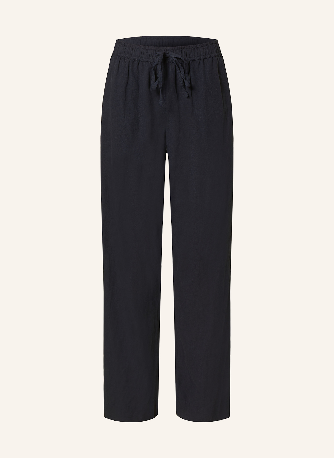 NEO NOIR Wide leg trousers SONAR with linen, Color: DARK BLUE (Image 1)