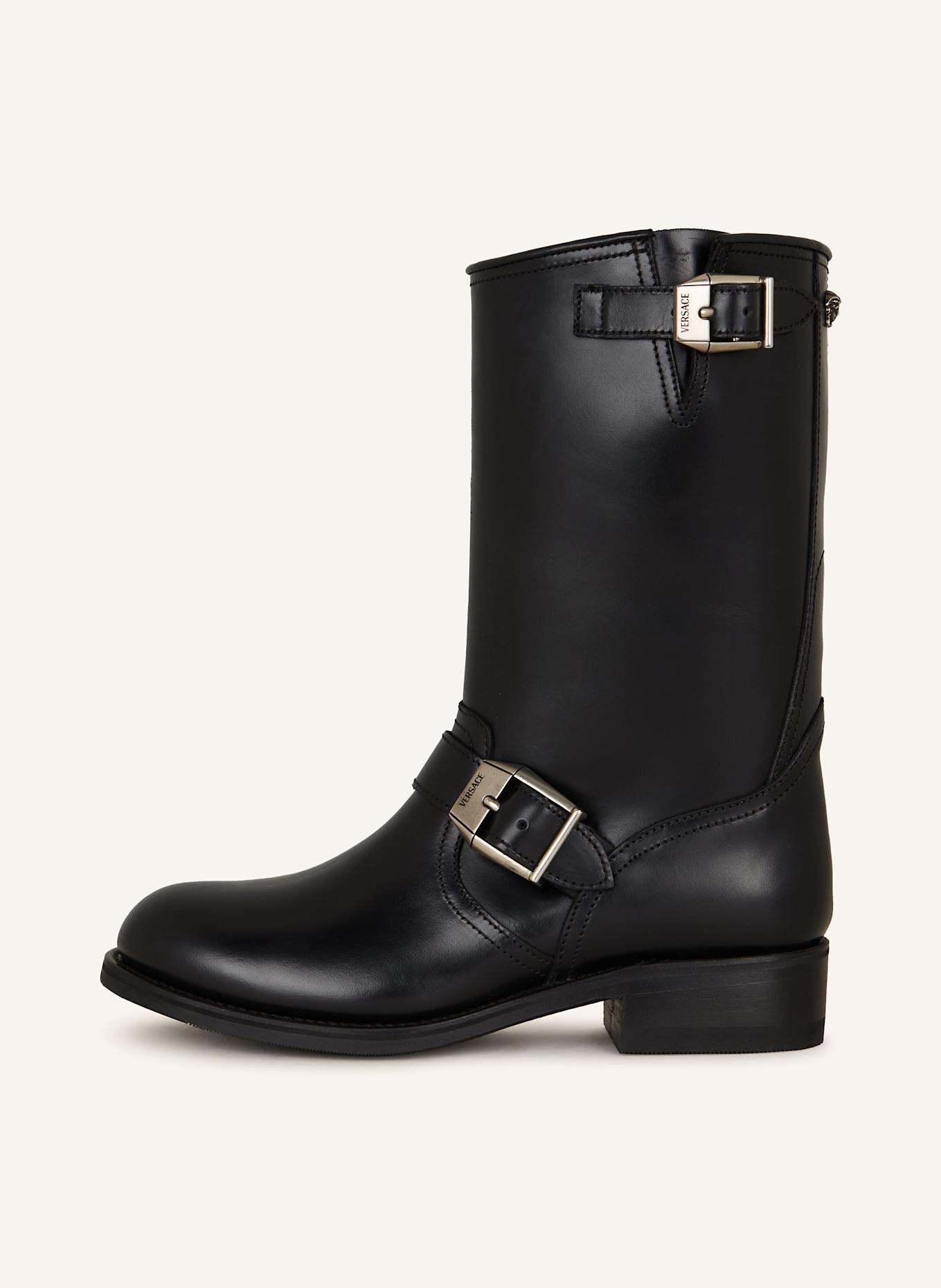 VERSACE Biker Boots: SCHWARZ