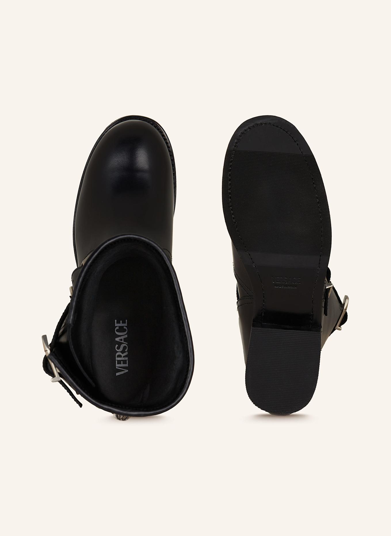 VERSACE Biker Boots: SCHWARZ