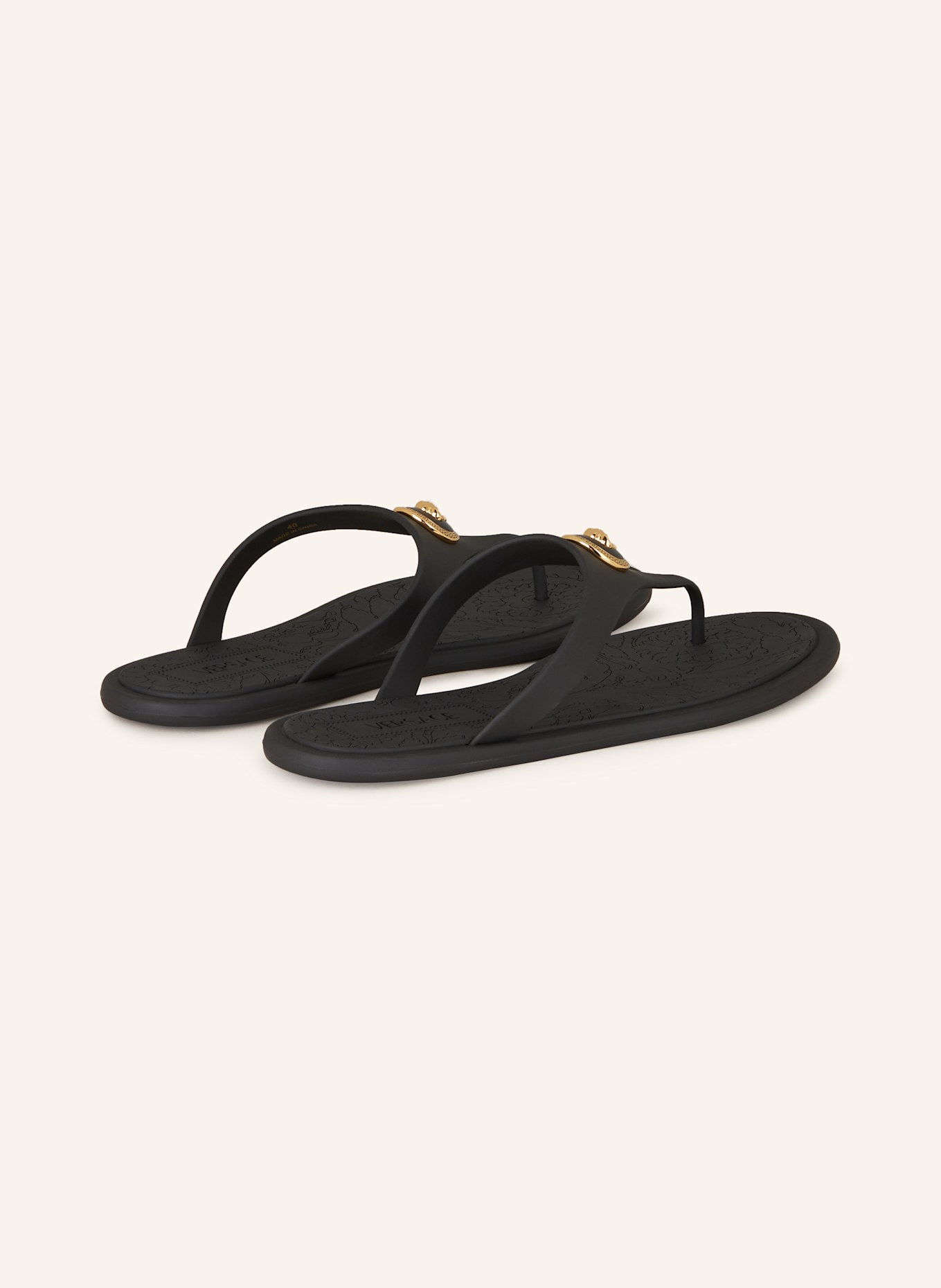 VERSACE Flip flops in black