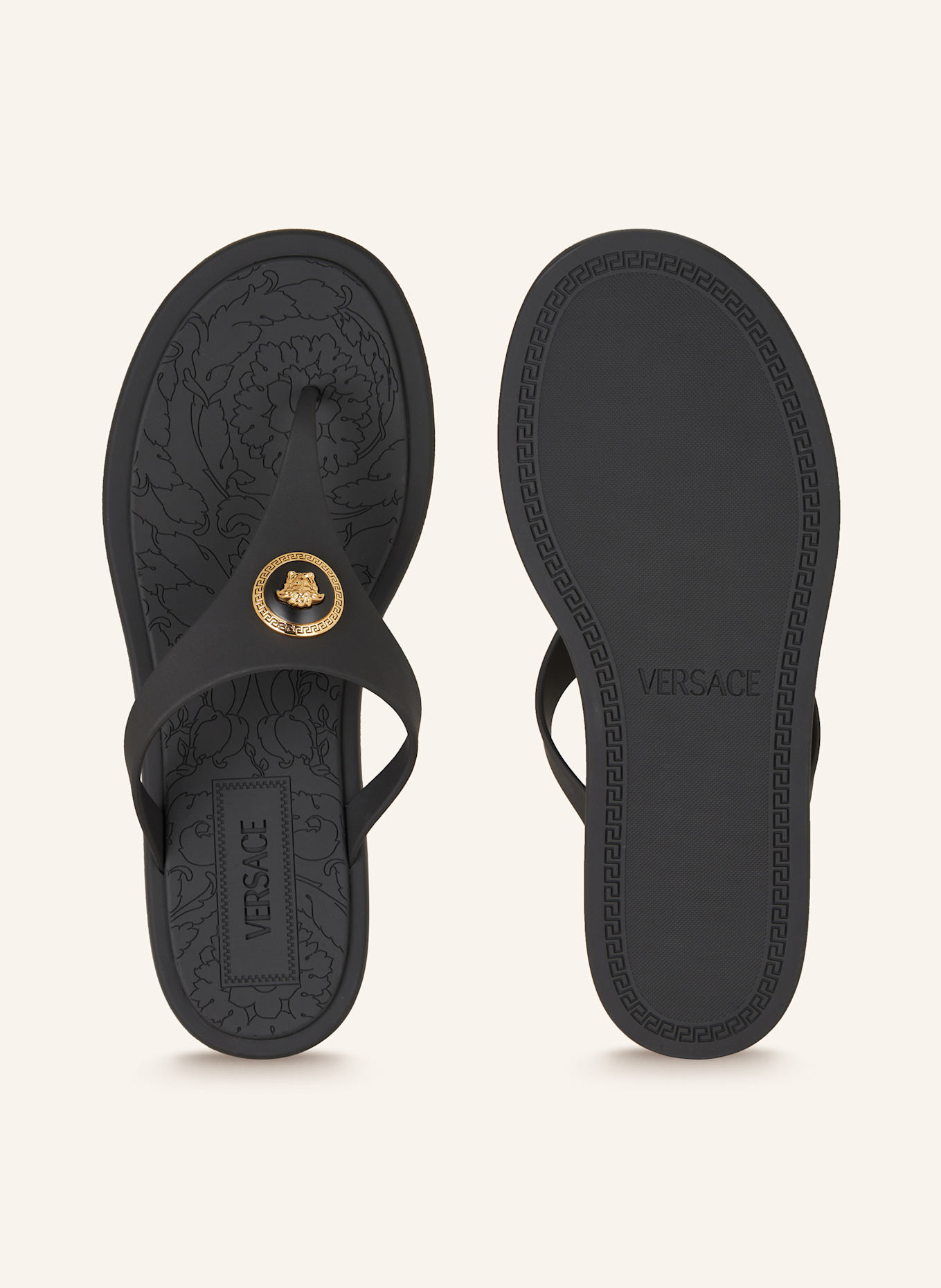 Versace flip flops white discount