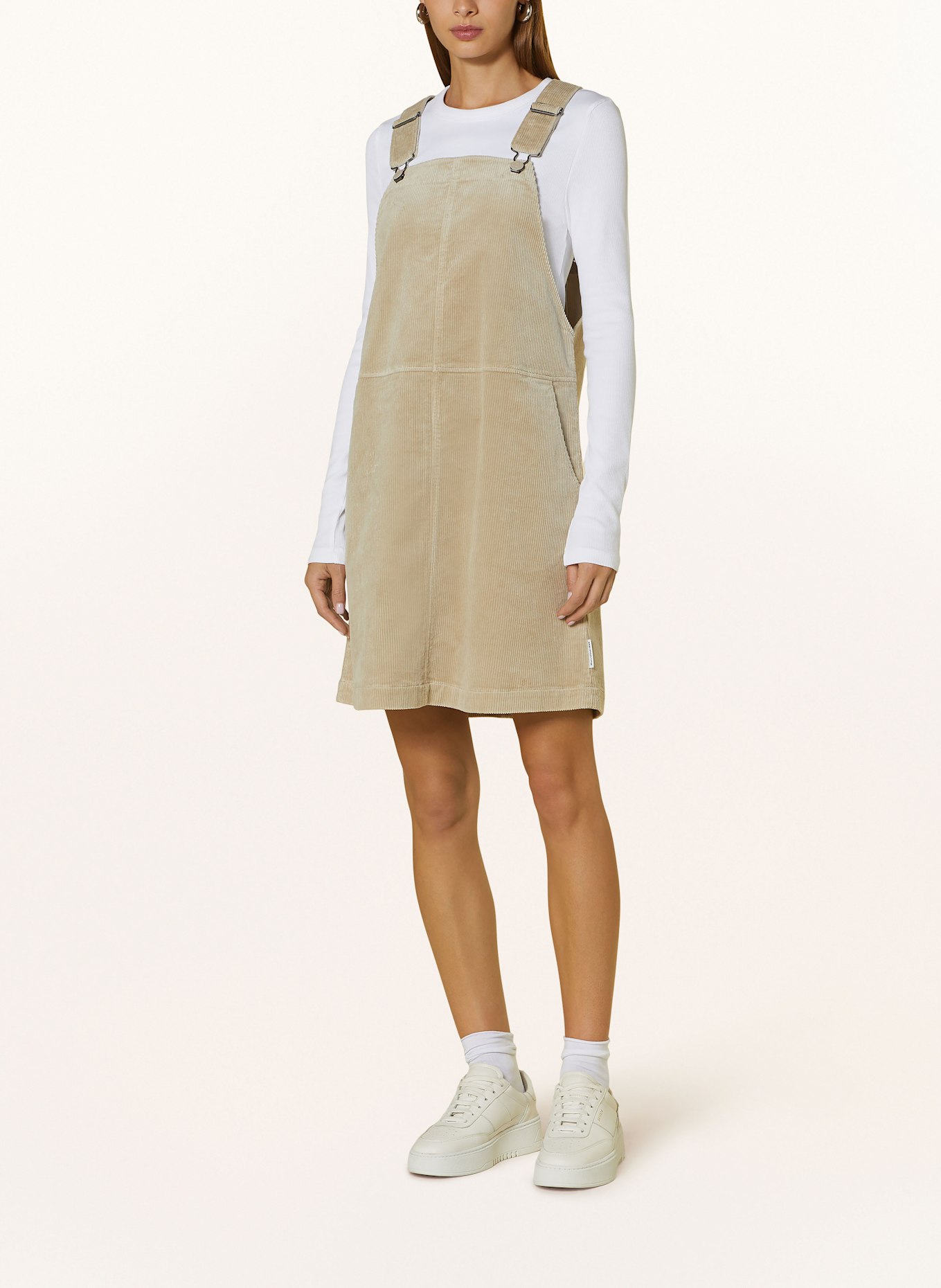 Marc O'Polo DENIM Cord-Latzkleid: BEIGE