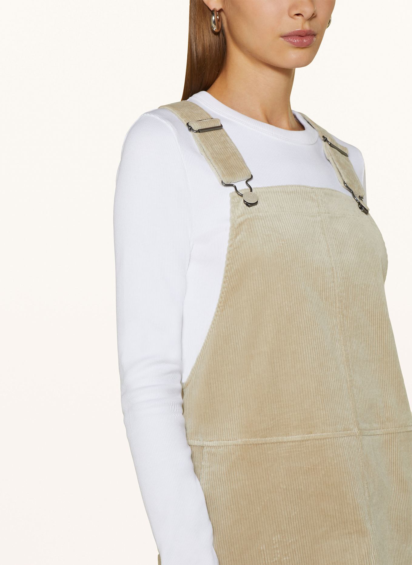 Marc O'Polo DENIM Cord-Latzkleid: BEIGE