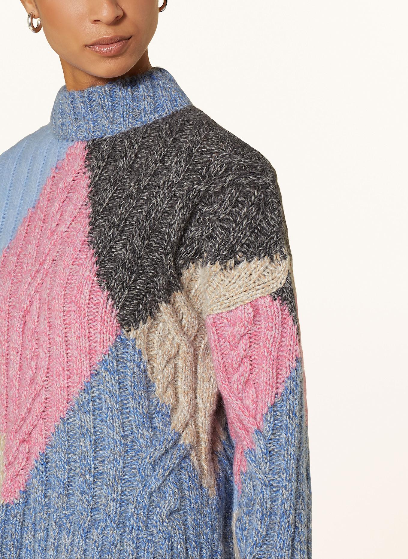 Marc O'Polo DENIM Pullover: HELLBLAU / ROSA / DUNKELGRAU