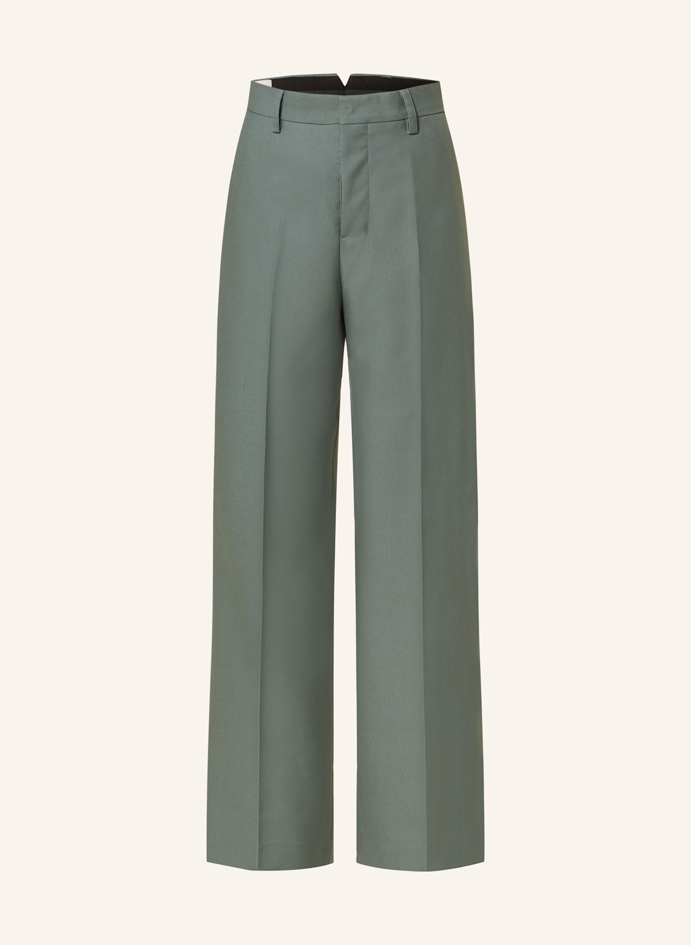 AMI PARIS Wide leg trousers: BLUE GRAY