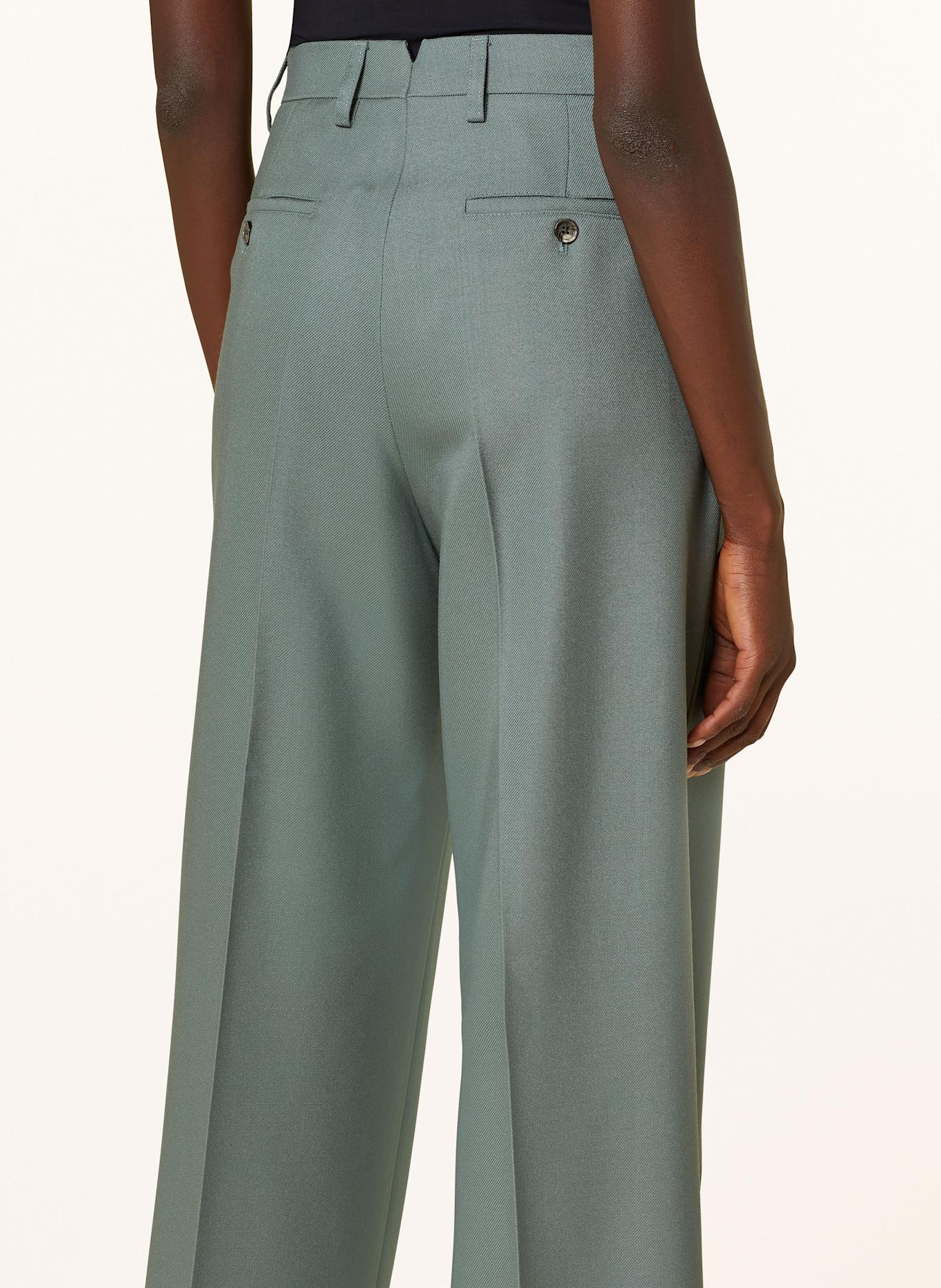 AMI PARIS Wide leg trousers: BLUE GRAY