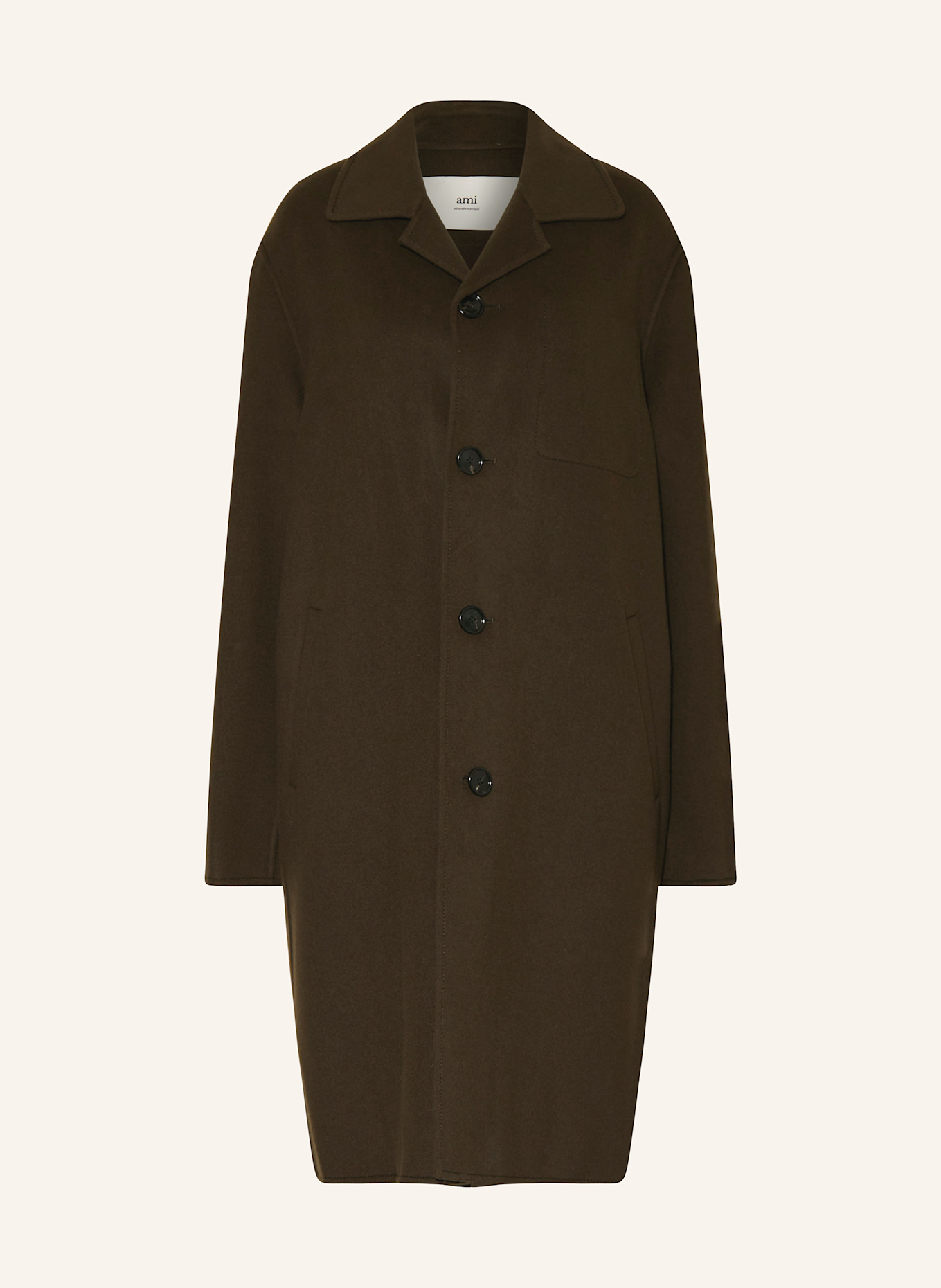 AMI PARIS Vlněný kabát: KHAKI