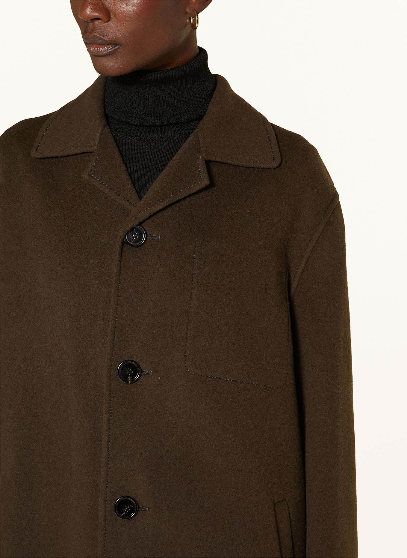 AMI PARIS Vlněný kabát: KHAKI