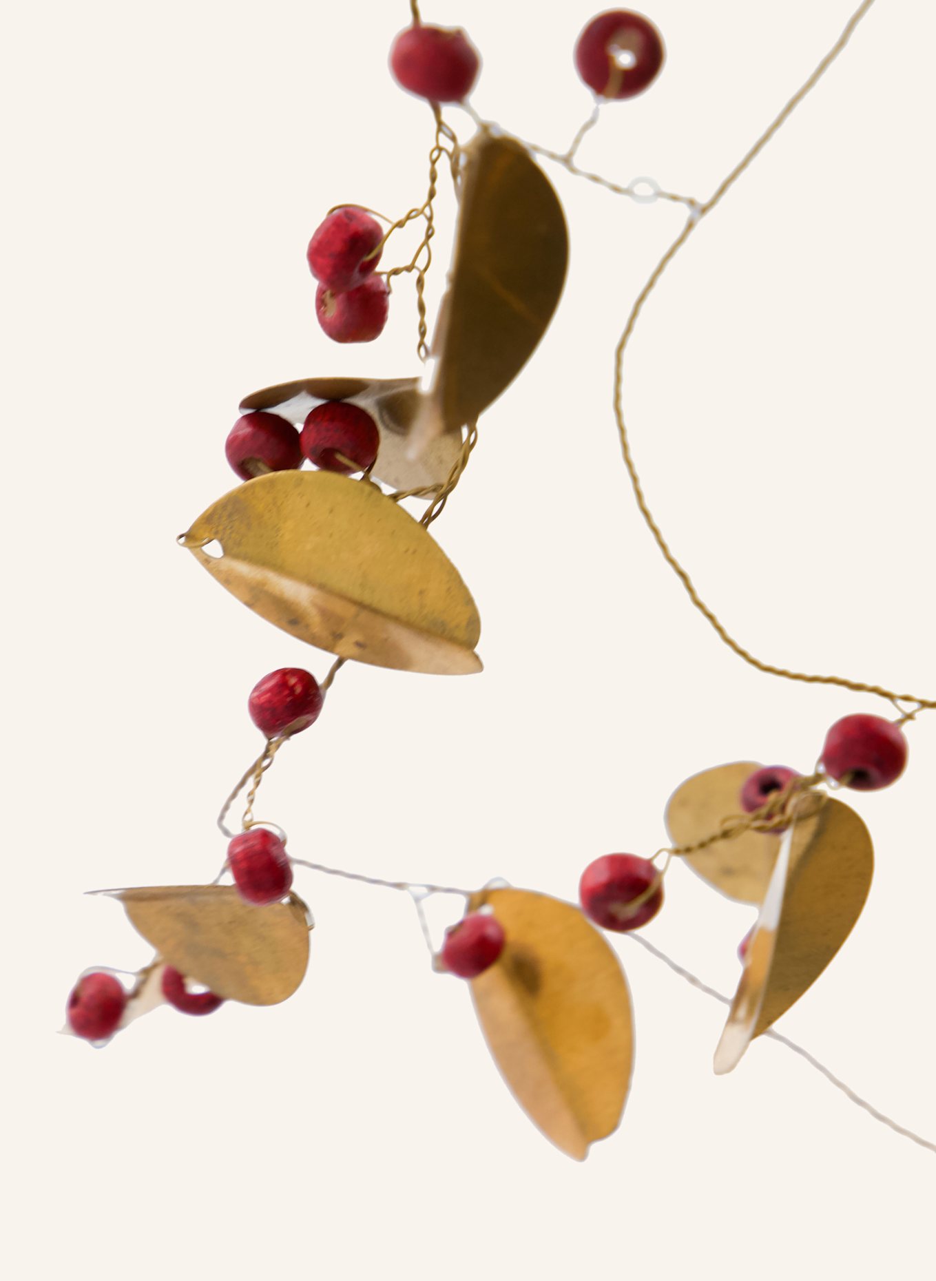 house doctor Girlande HDLEAFI: DUNKELROT / GOLD
