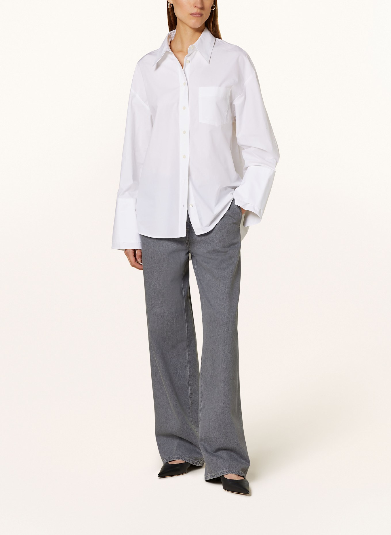 SoSUE Oversized shirt blouse MALIN, Color: WHITE (Image 2)