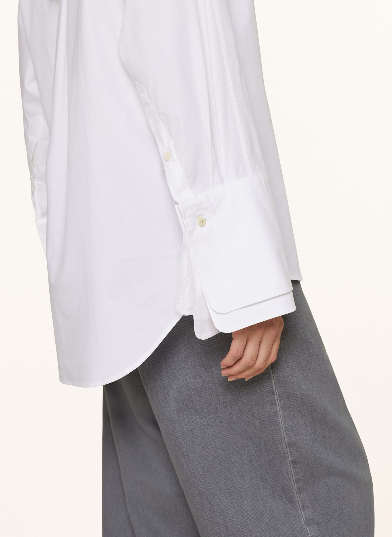 SoSUE Oversized shirt blouse MALIN, Color: WHITE (Image 4)