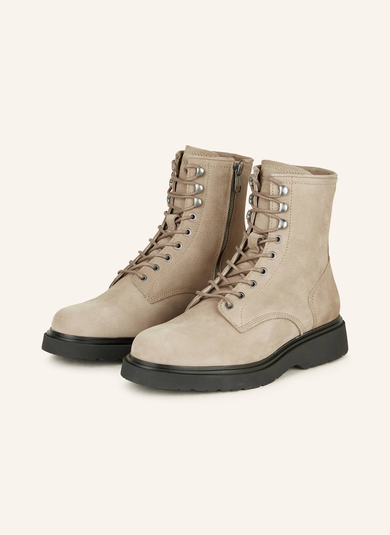 Calvin Klein Lace up boots in light brown