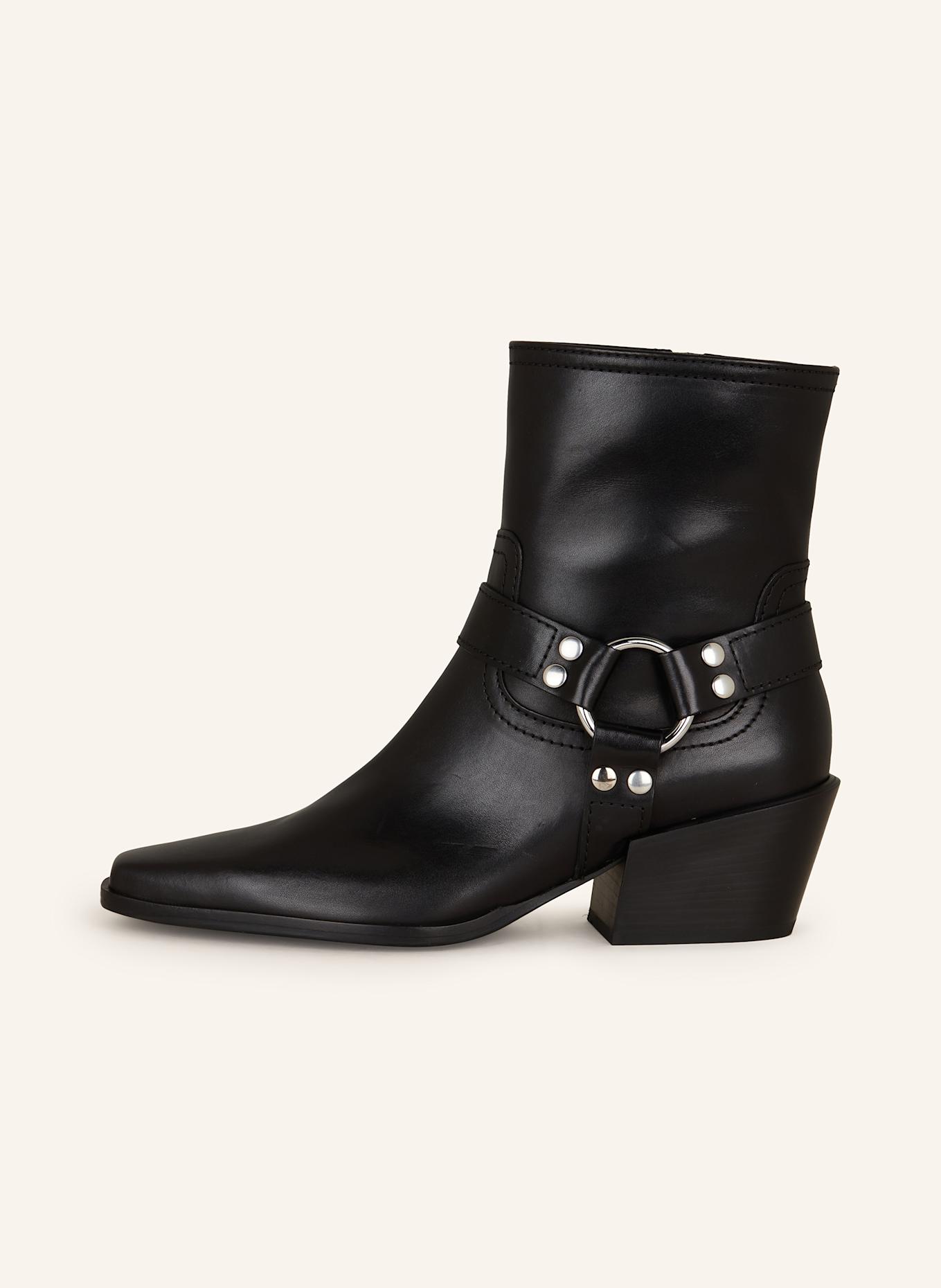 KENNEL & SCHMENGER ZIA biker boots with rivets: BLACK