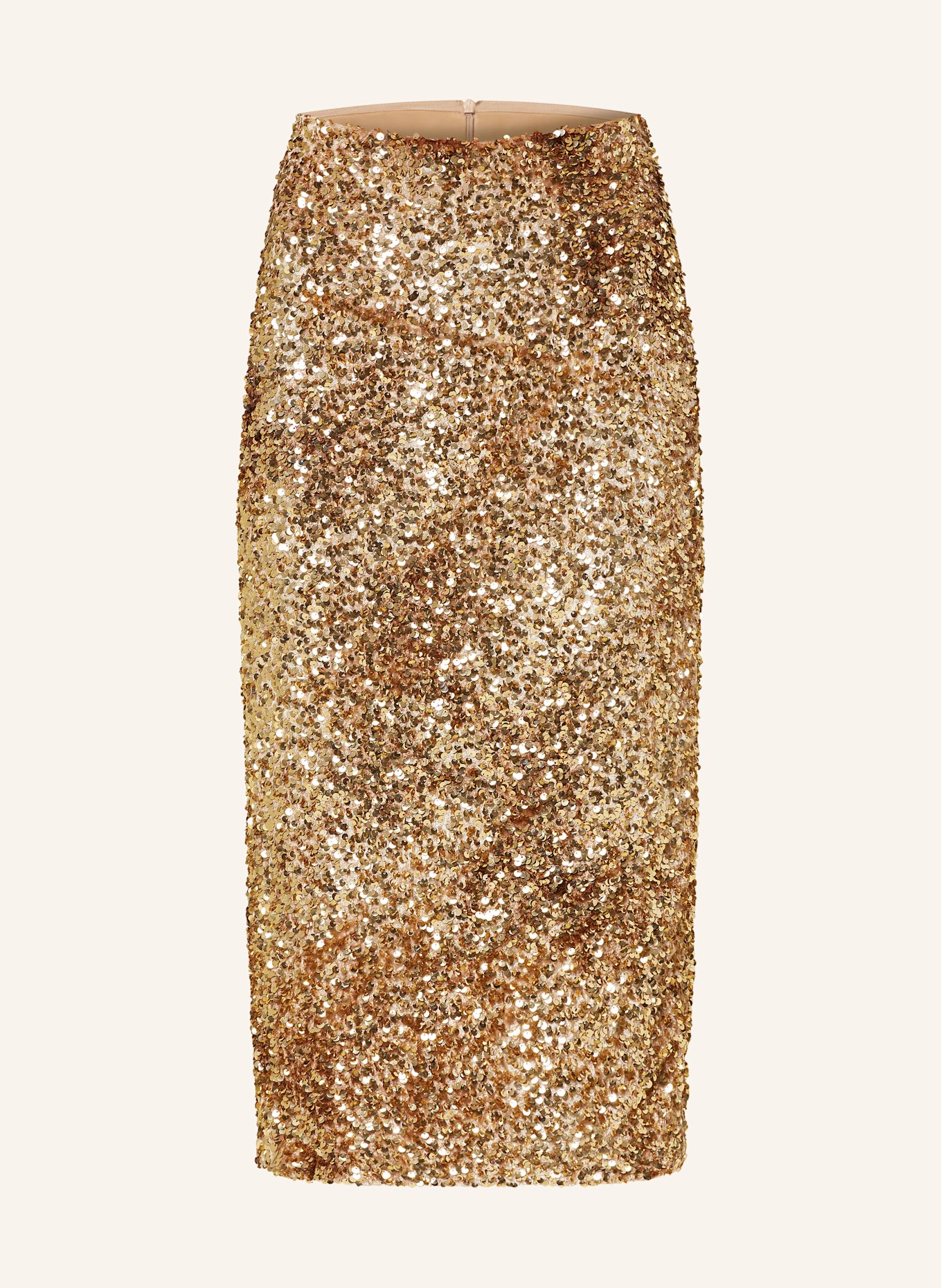 MARELLA Rock mit Pailletten: GOLD