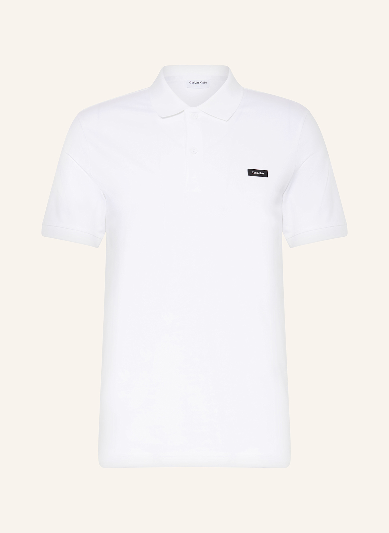 Calvin Klein Piqué-Poloshirt, Farbe: WEISS (Bild 1)