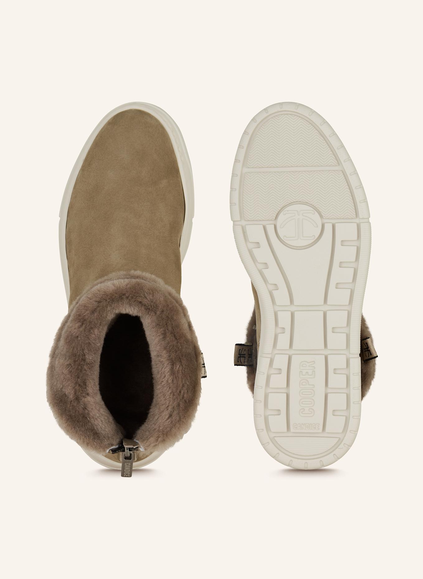 Candice Cooper Boots VELA mit Kunstfell: TAUPE