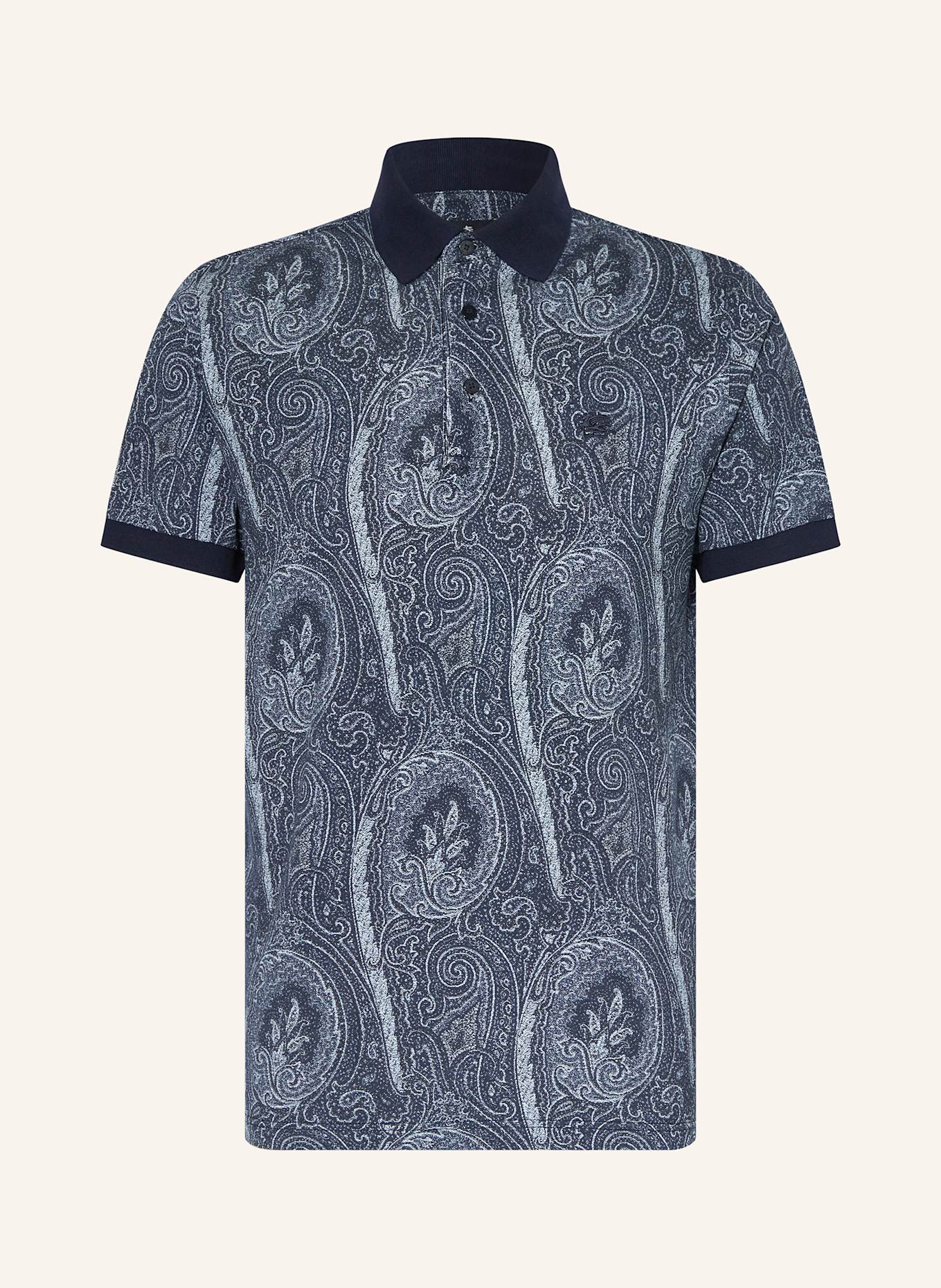 ETRO Jersey-Poloshirt Regular Fit: DUNKELBLAU / HELLBLAU