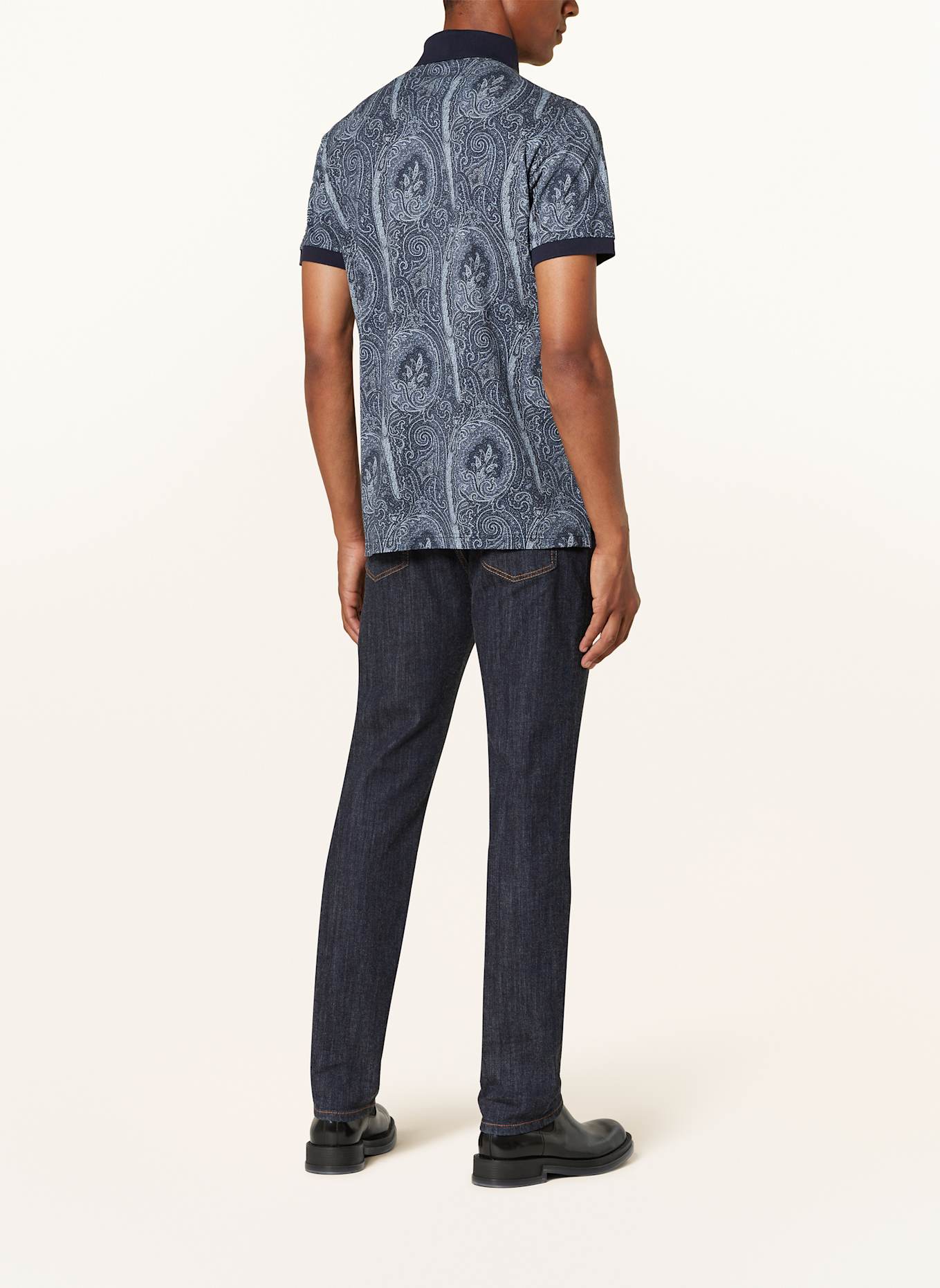 ETRO Jersey-Poloshirt Regular Fit: DUNKELBLAU / HELLBLAU
