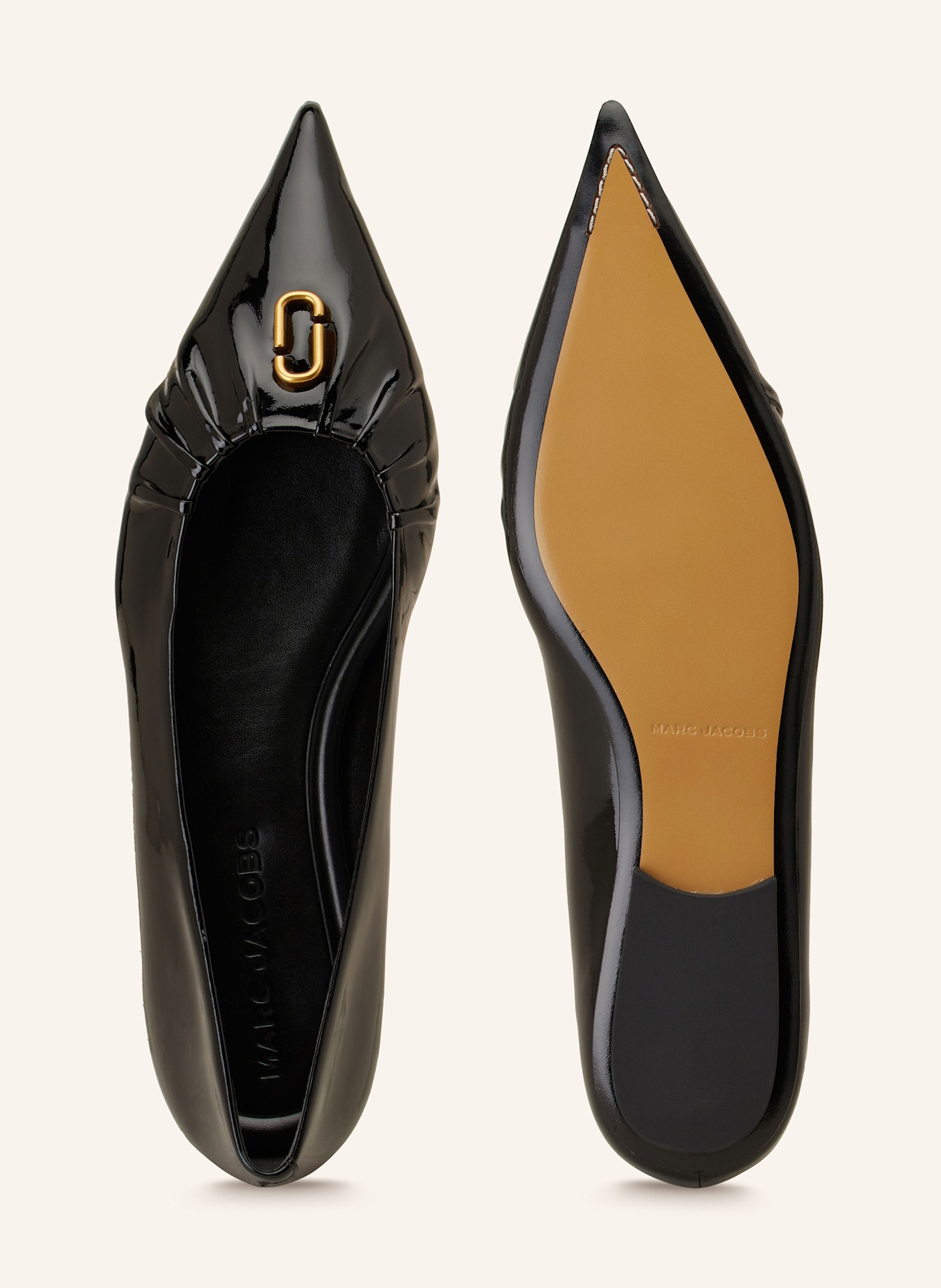 MARC JACOBS Patent ballerinas THE POINTY TOE, Color: BLACK (Image 5)