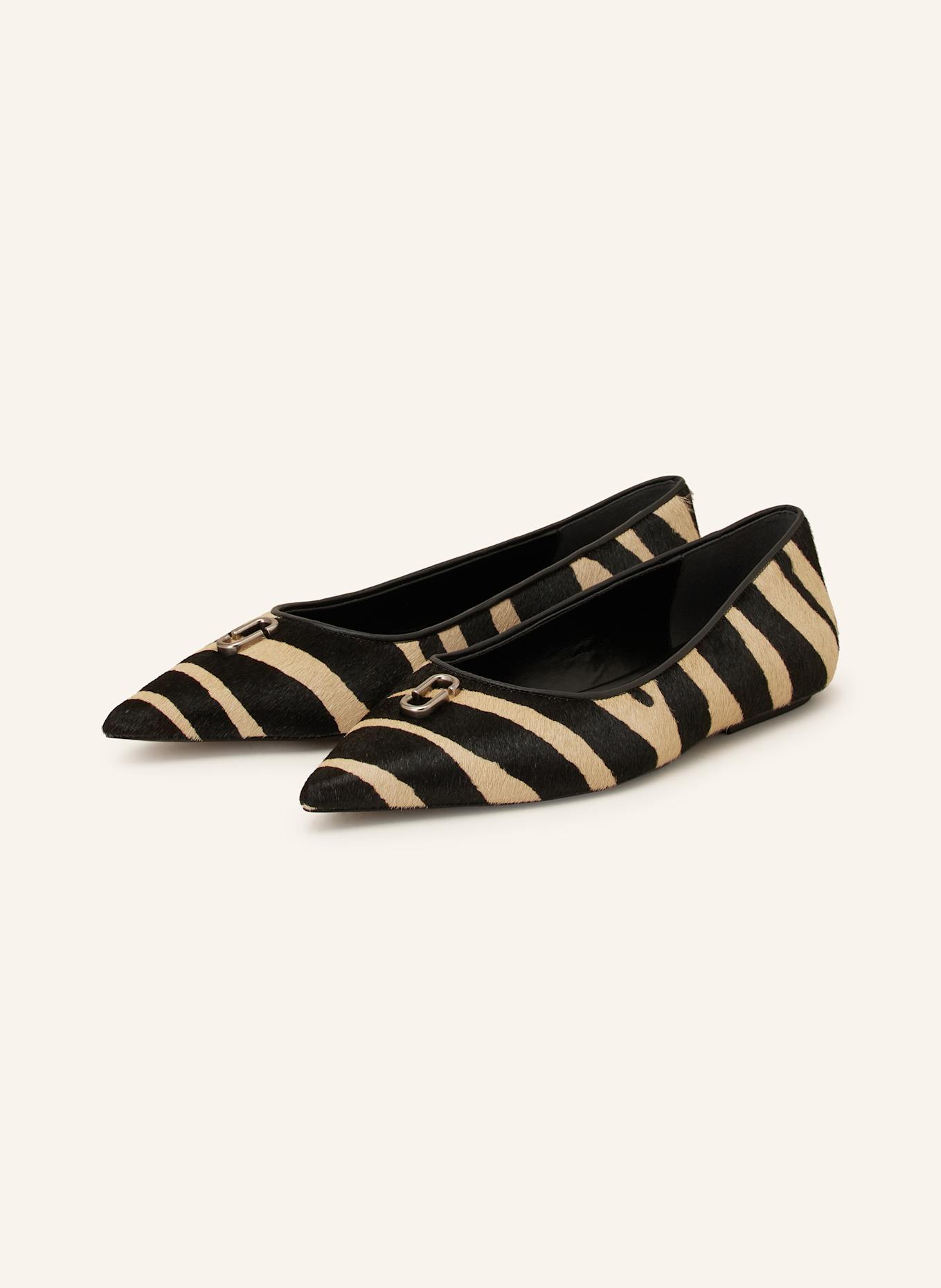 MARC JACOBS Ballerinas THE POINTY TOE, Farbe: SCHWARZ/ BEIGE (Bild 1)