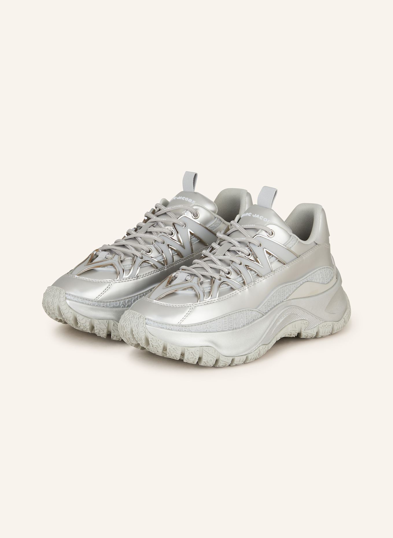 Marc jacobs silver sneakers cheap