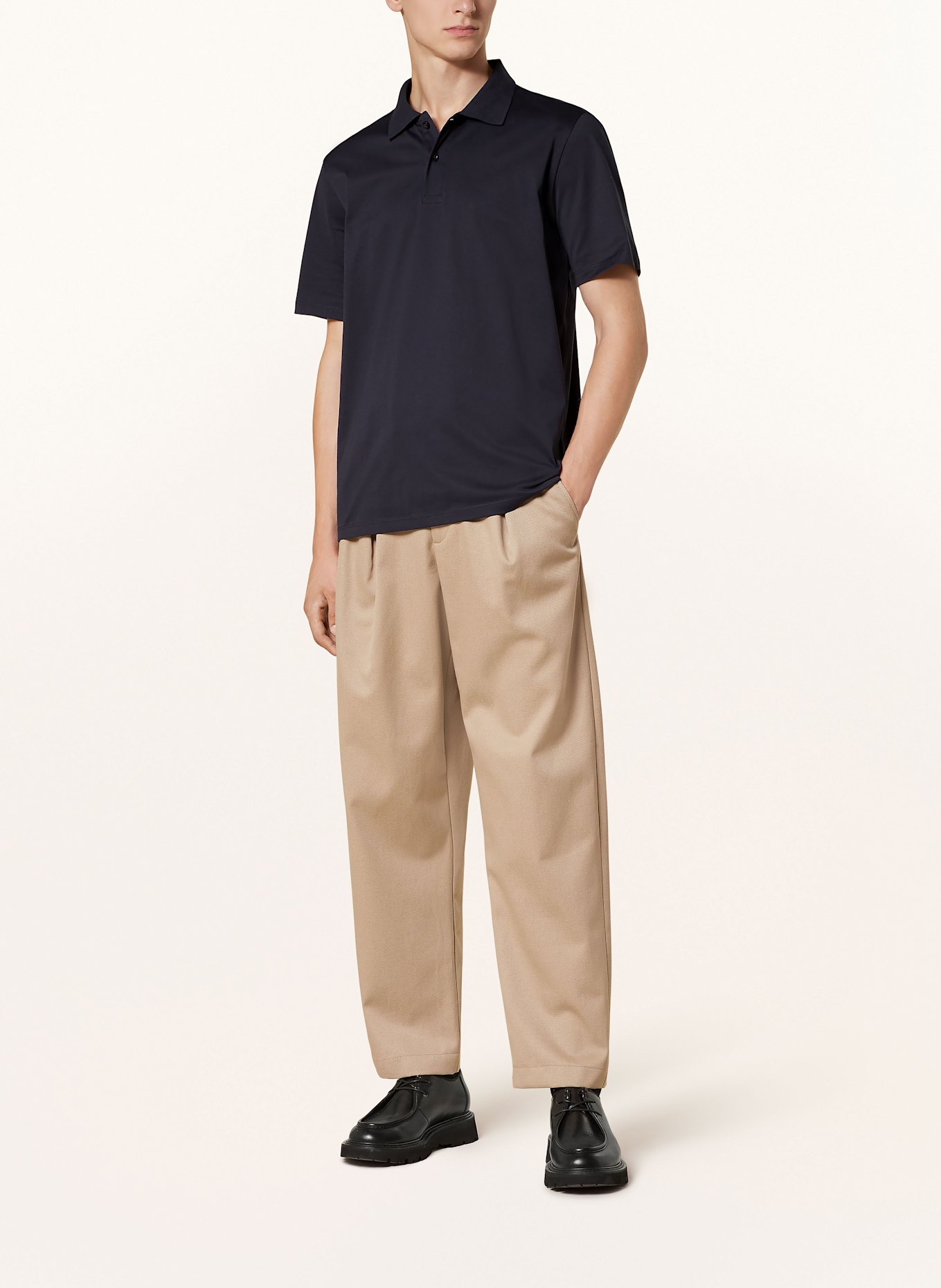 NOWADAYS Jersey-Poloshirt: DUNKELBLAU