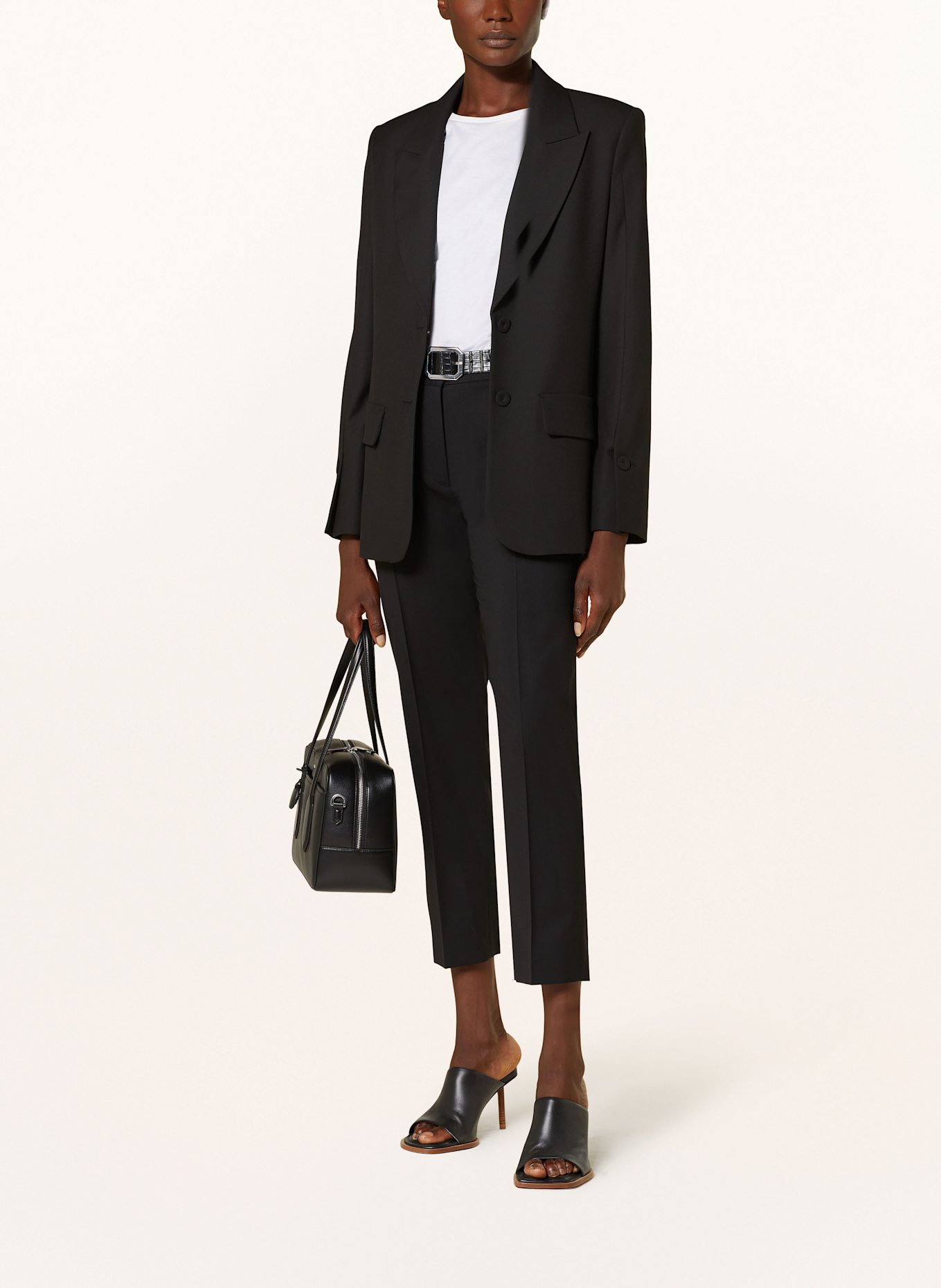 JOSEPH 7/8 pants COLEMAN, Color: BLACK (Image 2)
