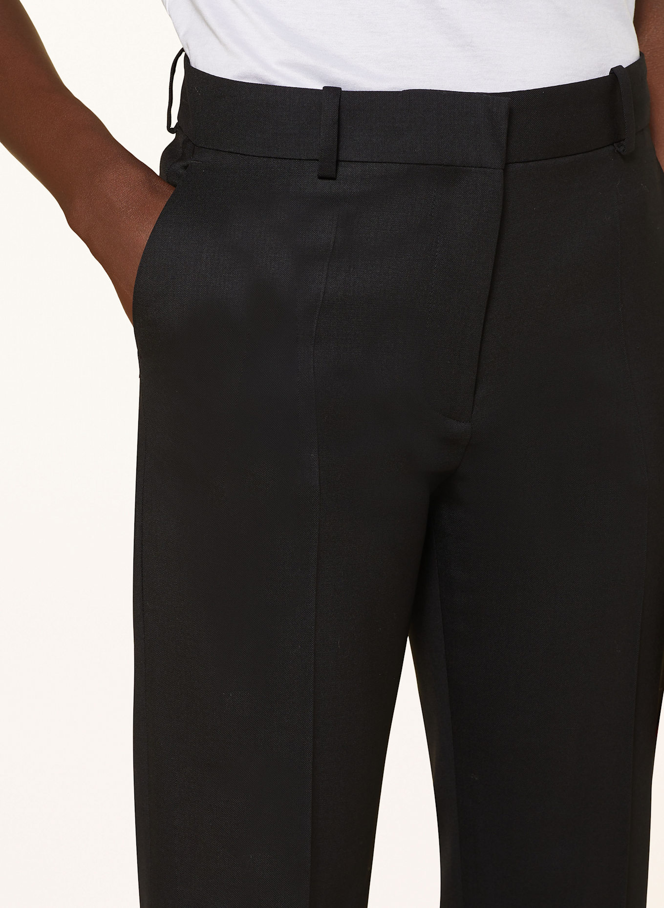 JOSEPH 7/8 pants COLEMAN, Color: BLACK (Image 5)