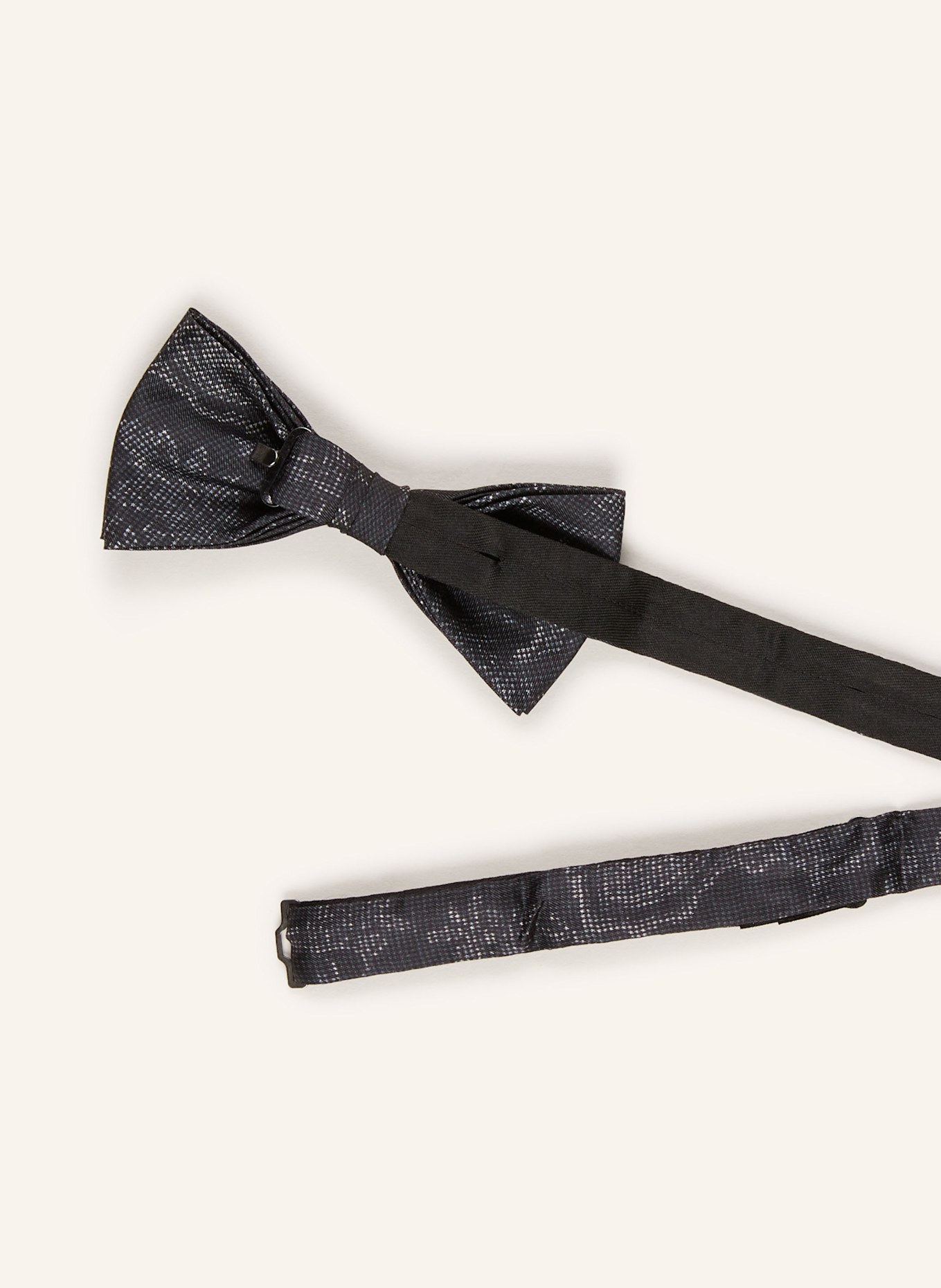 OLYMP Zestaw: mucha z poszetką: CZIEMNOSZARY / SZARY / JASNOCZARY