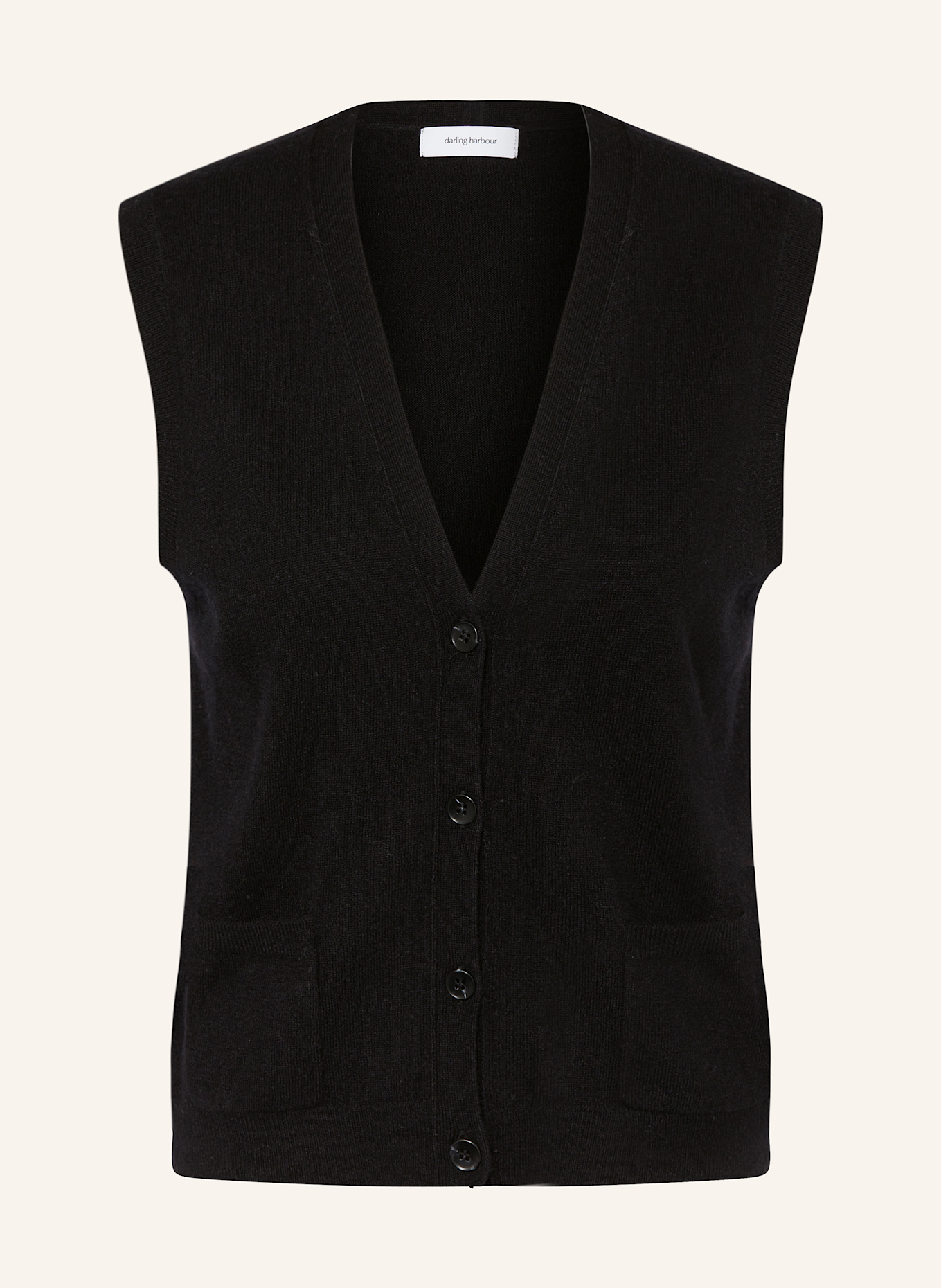 darling harbour Knit vest, Color: BLACK (Image 1)