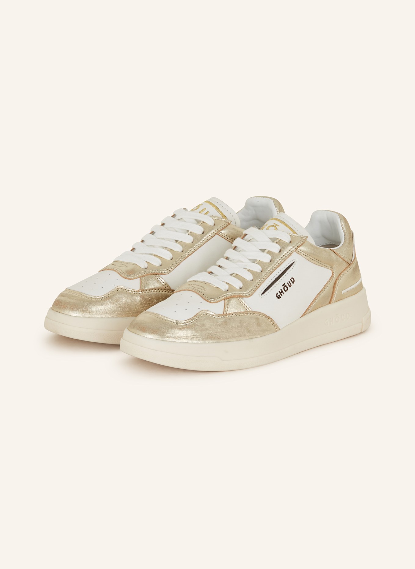 GHOUD Sneaker TWEENER, Farbe: WEISS/ GOLD (Bild 1)