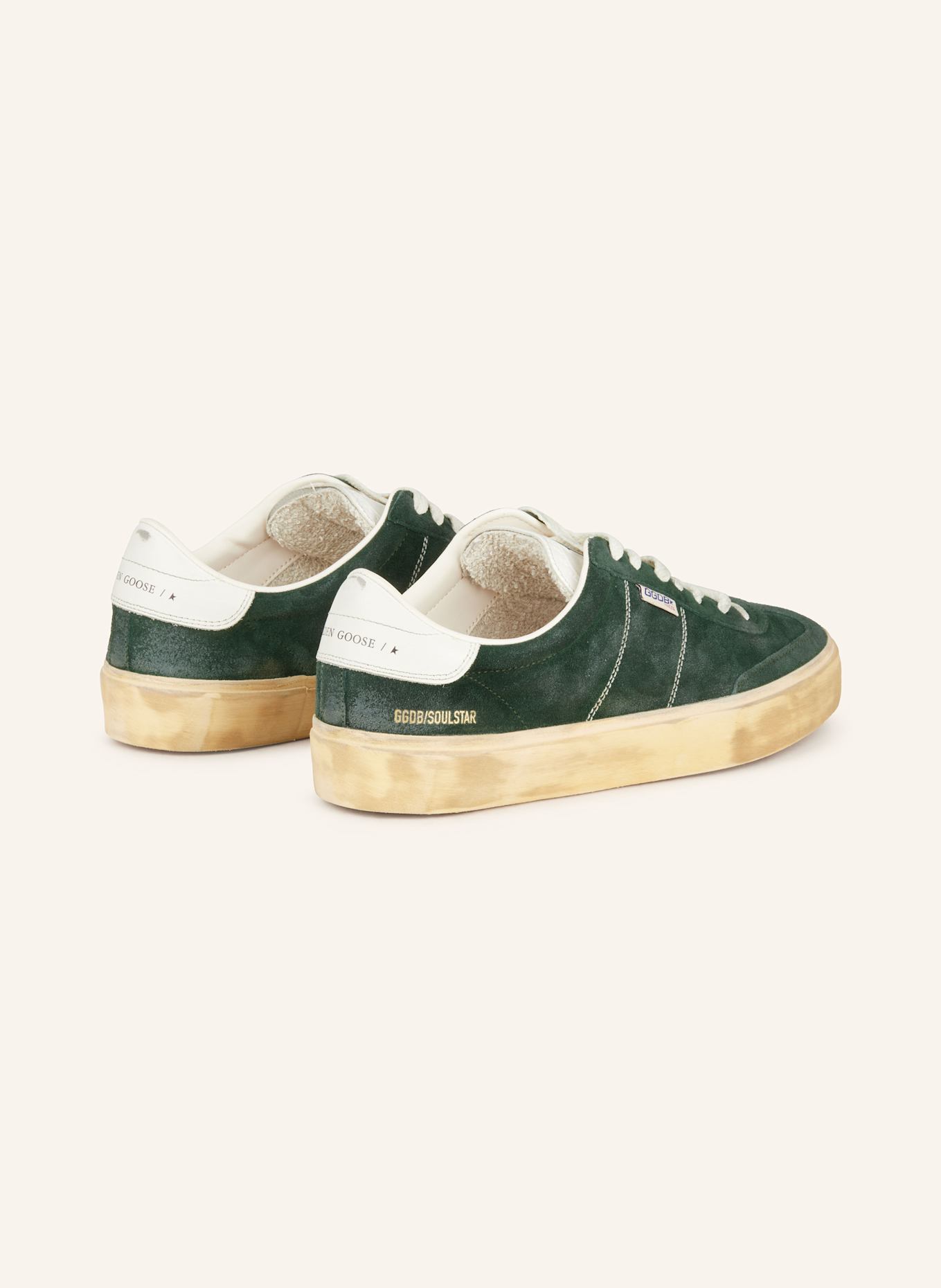 GOLDEN GOOSE Sneaker SOUL STAR: GRÜN/ CREME