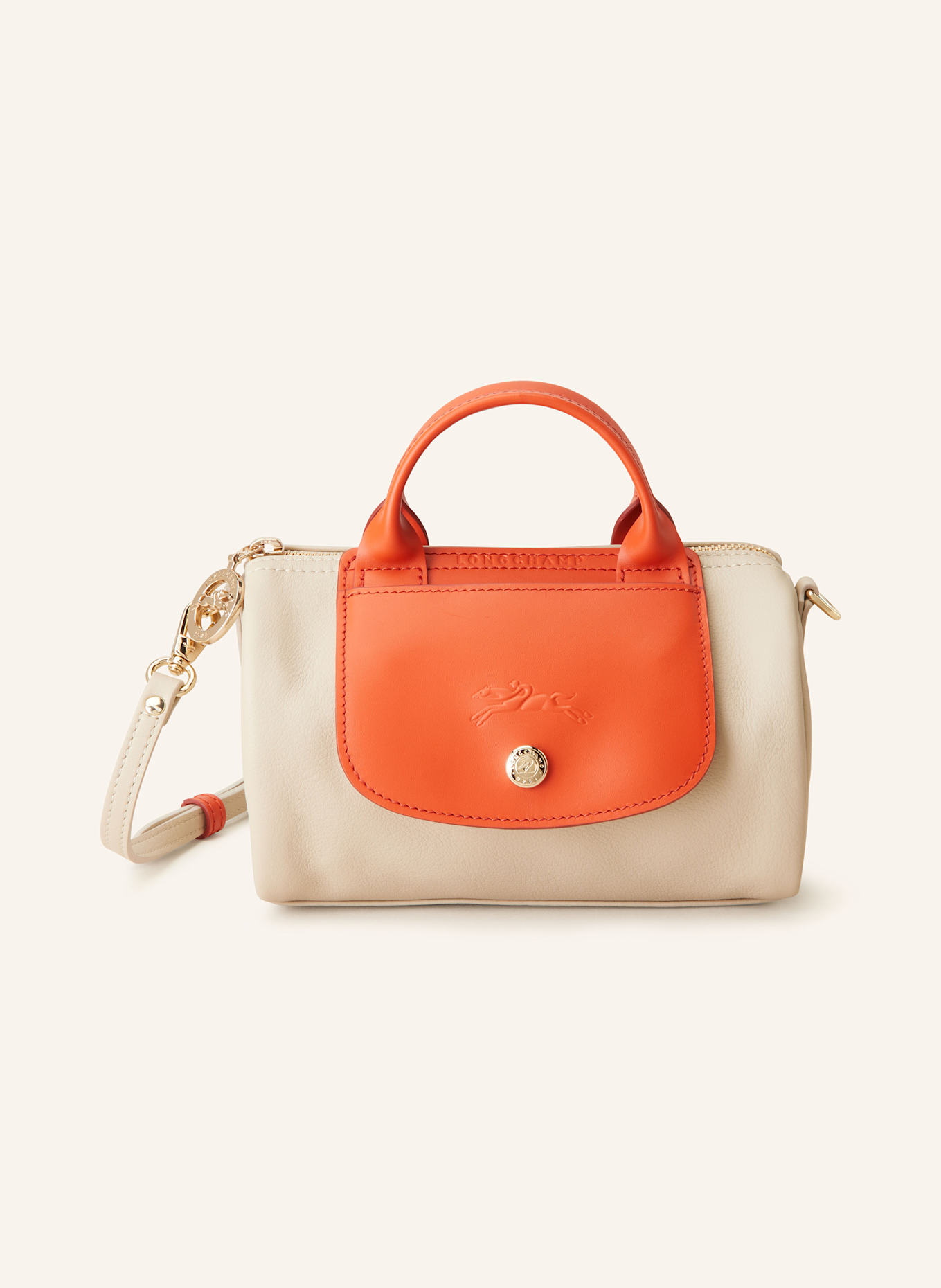 LONGCHAMP Umhängetasche LE PLIAGE, Farbe: CREME/ ORANGE (Bild 1)